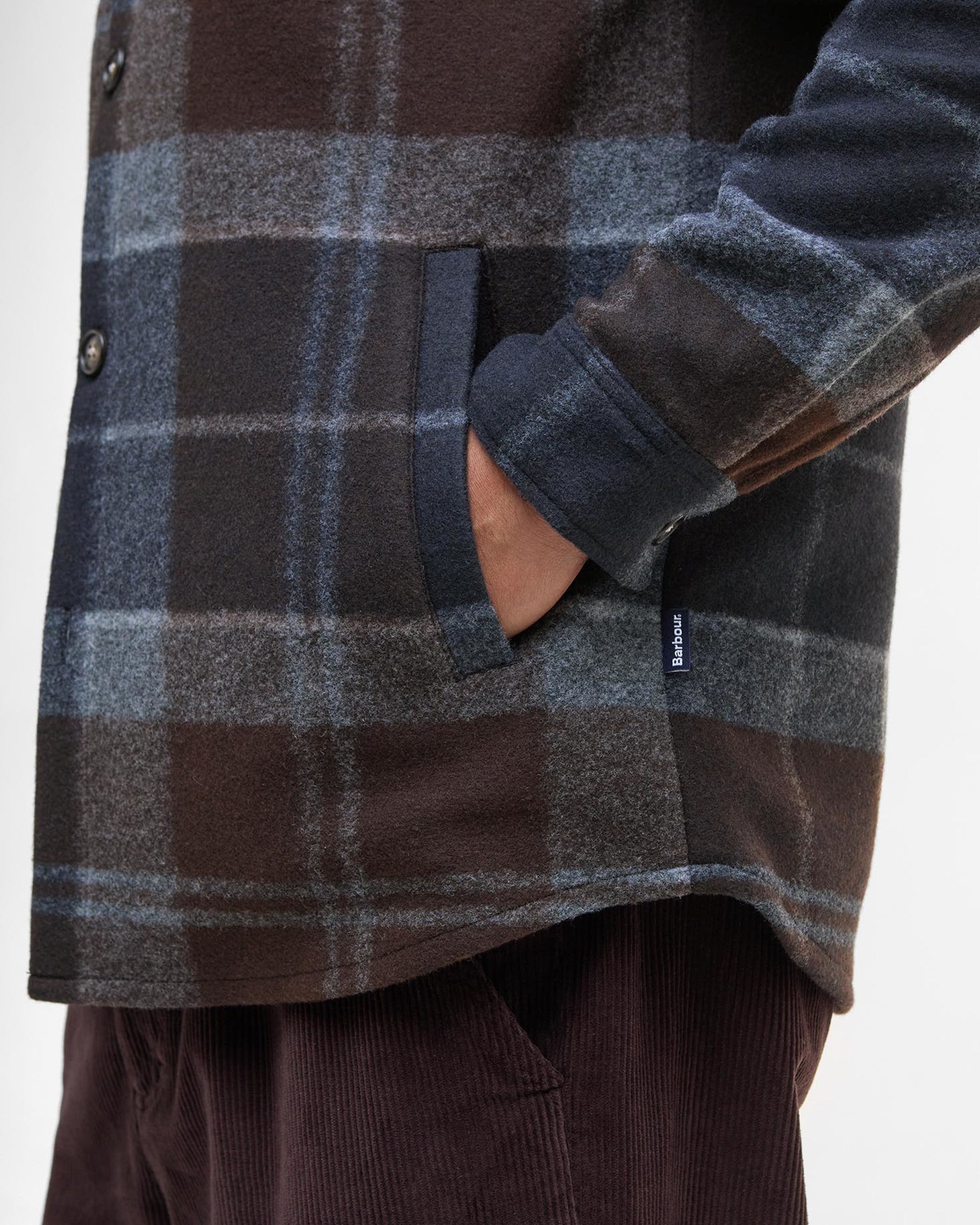 Chapter Tailored Check Overshirt Midnight Oak Tartan