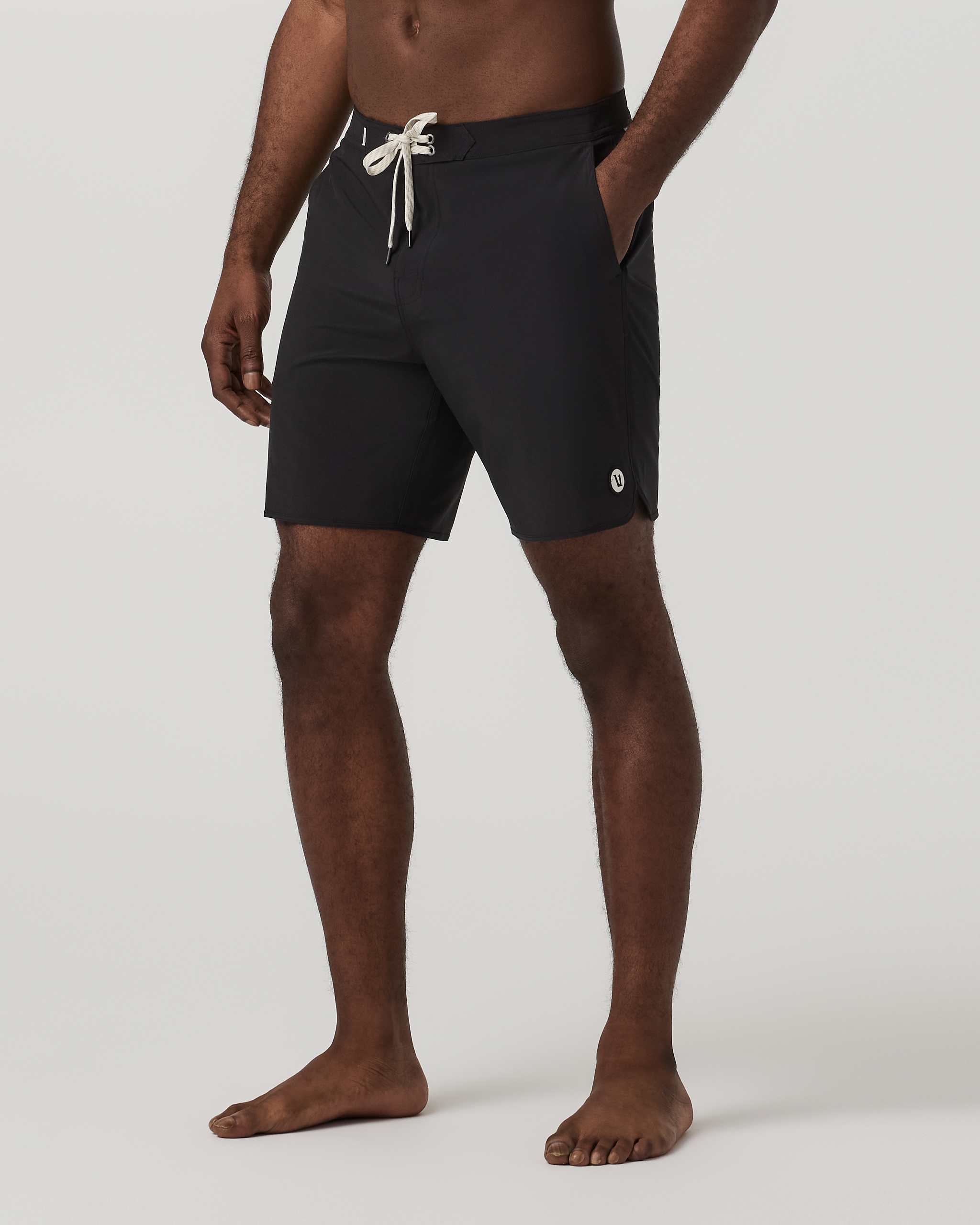 Cruise Boardshort 7" Black Solid Waistband