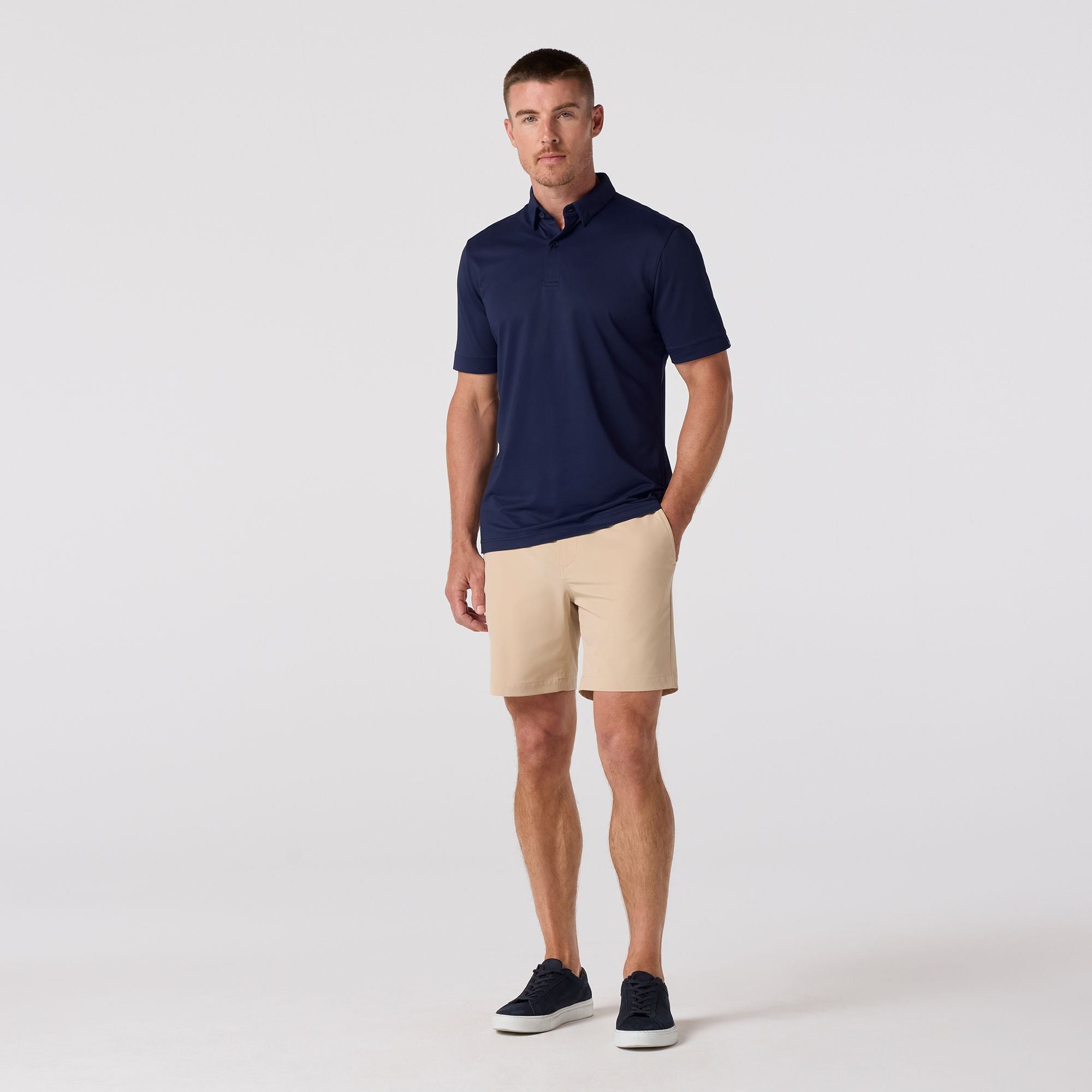 Halyard Short Sleeve Polo Navy
