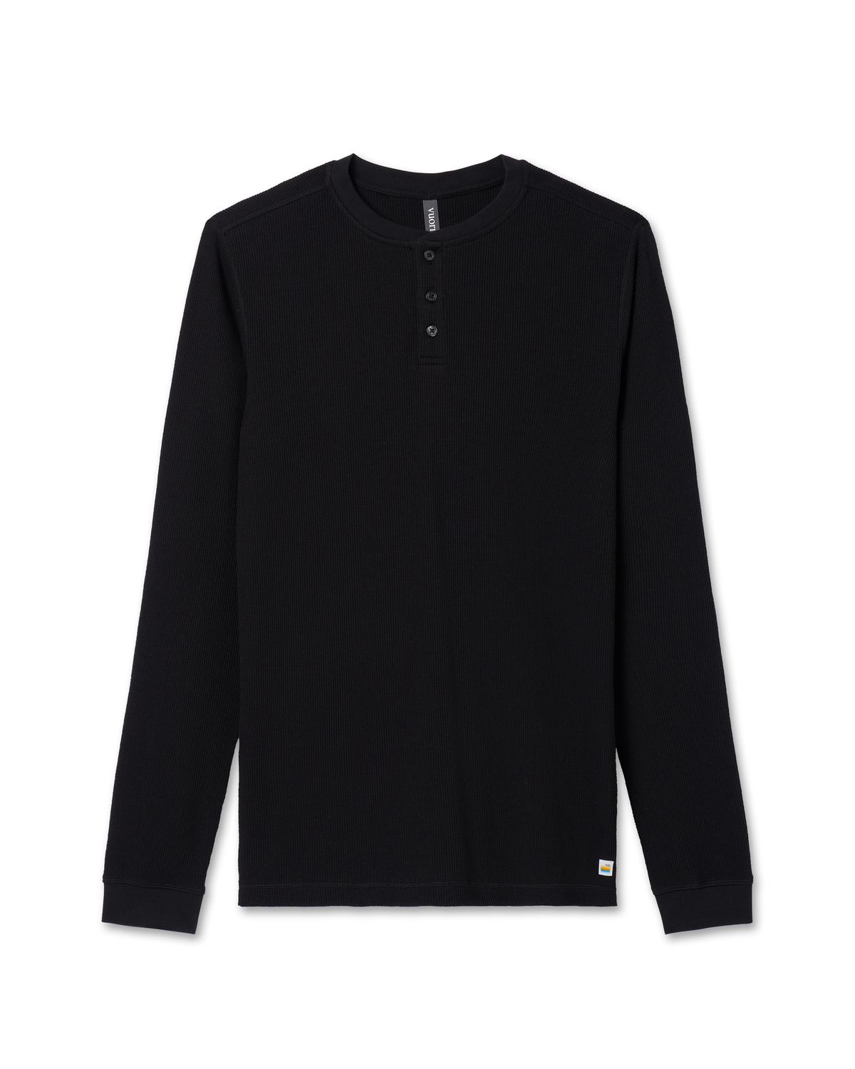 Waffle Henley Black