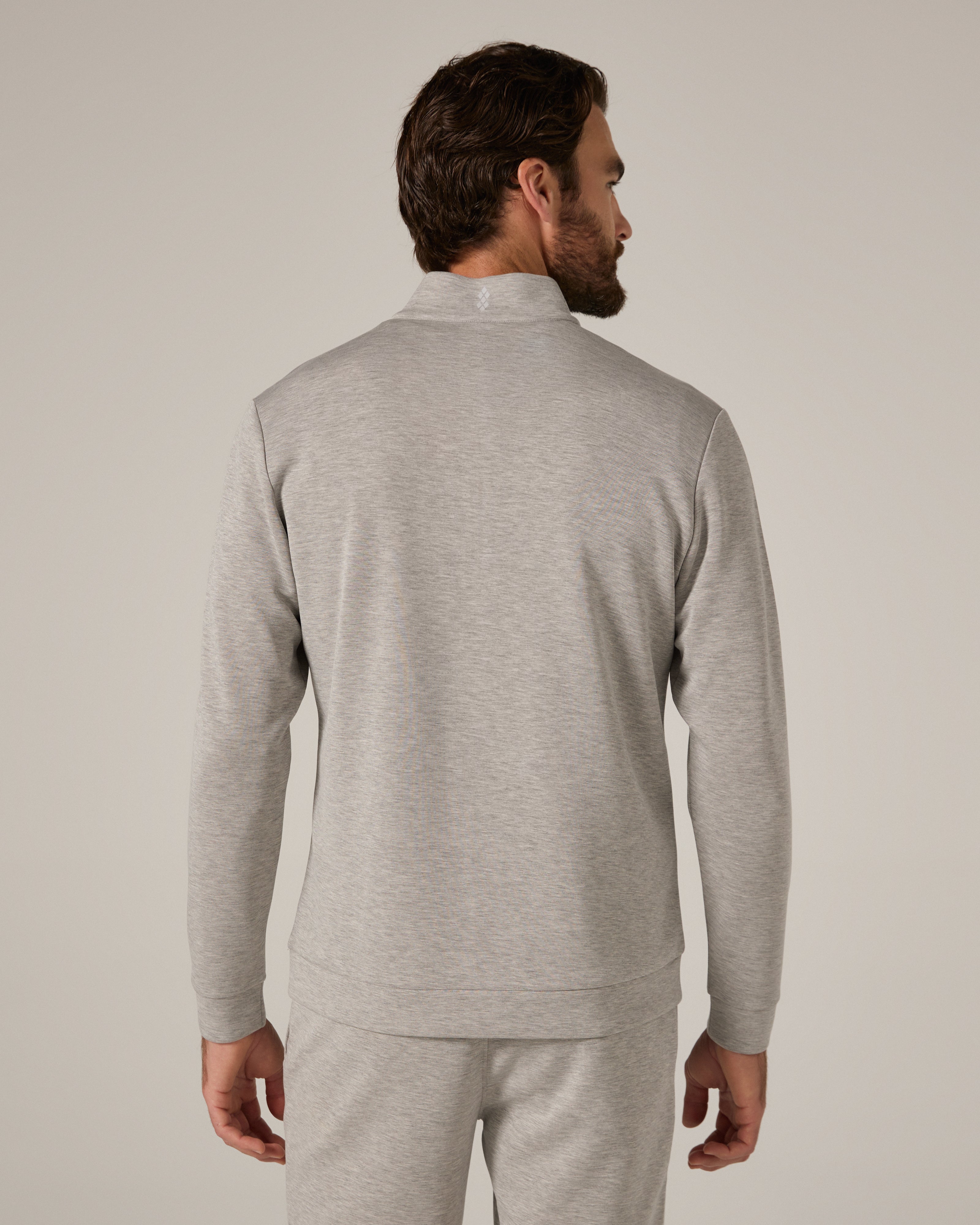 Rev 1/4 Zip Modal Sweater Heather Grey