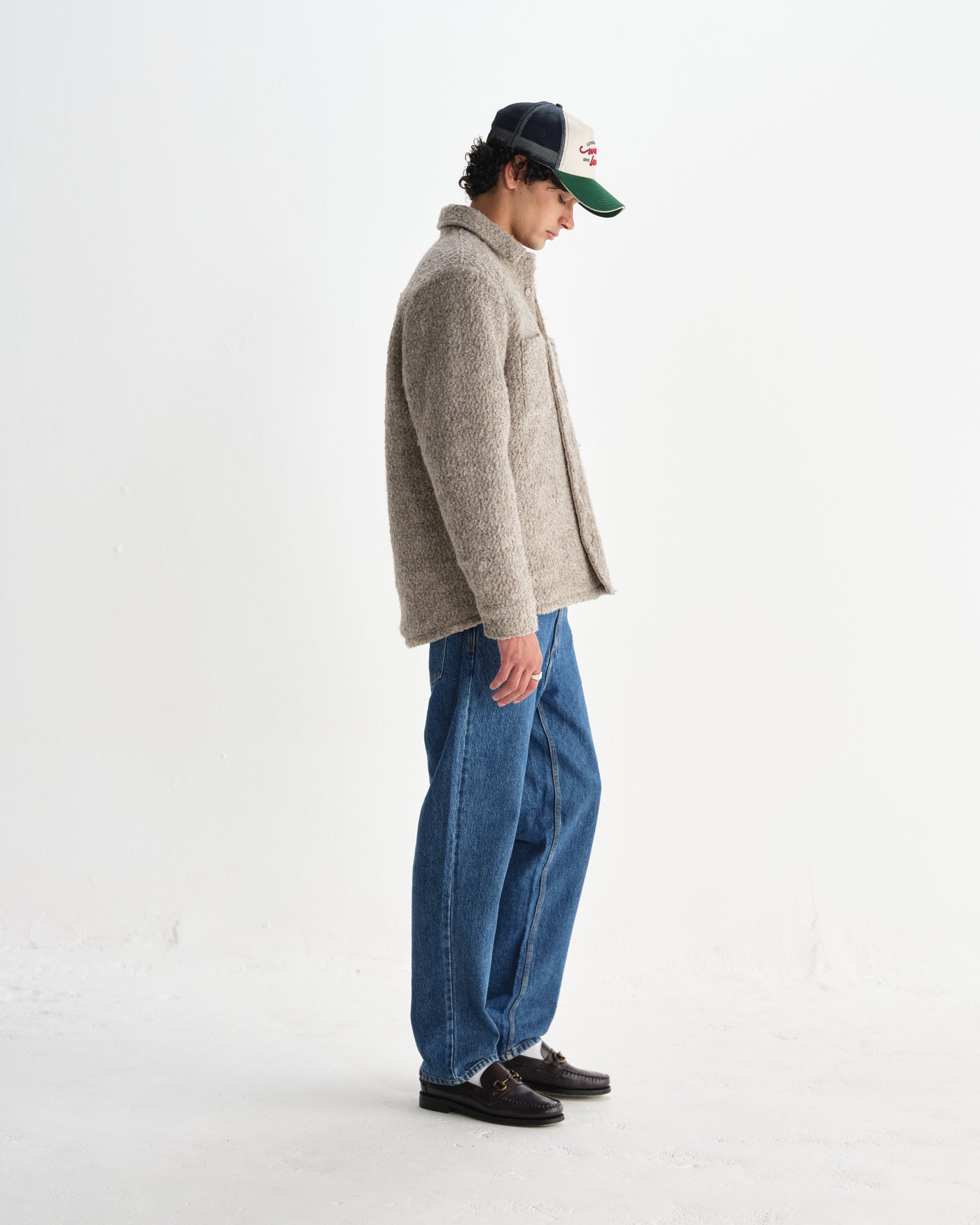 Mount Reversible Overshirt - Bobble Wool Natural