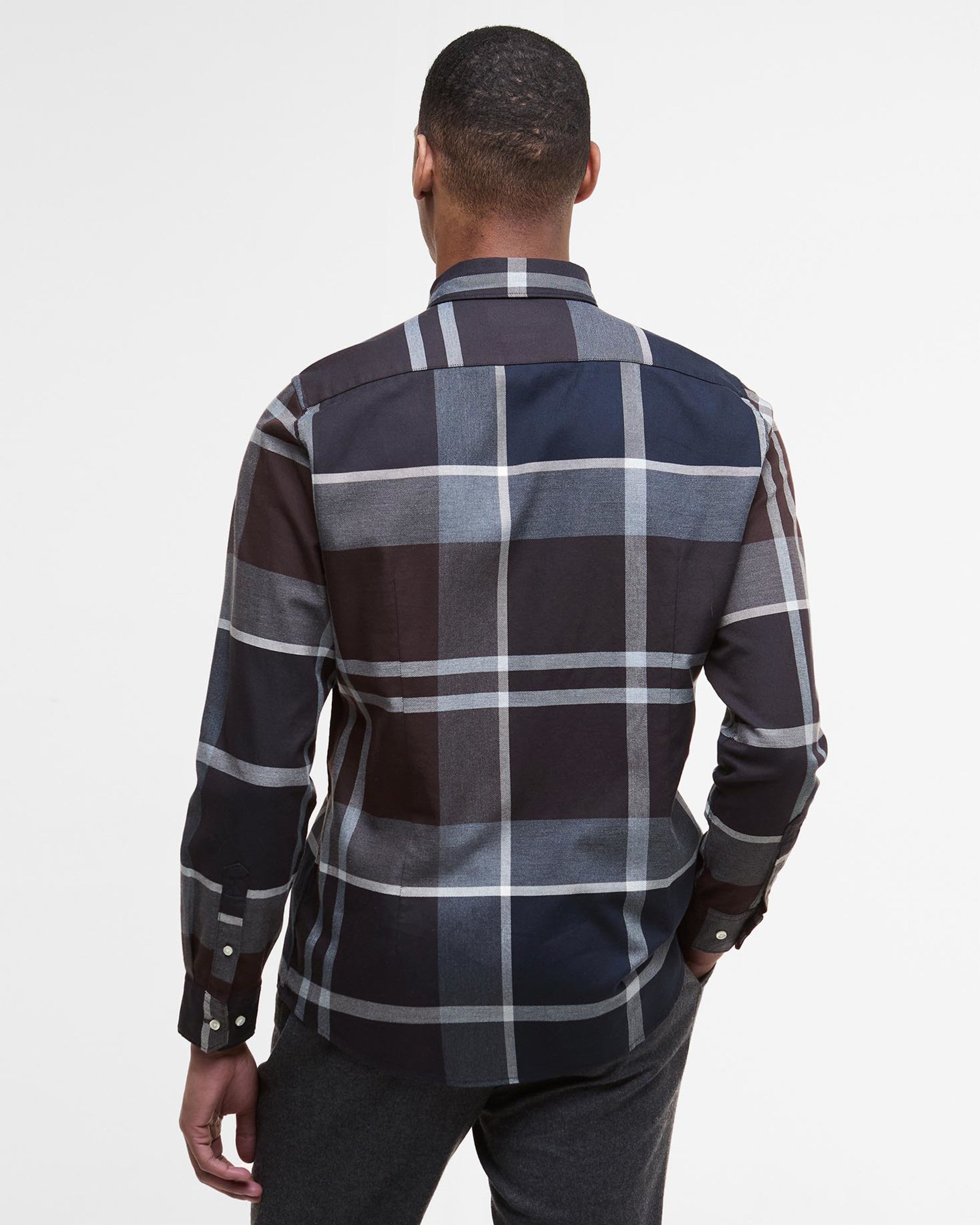 Dunoon Tailored Tartan Shirt Midnight Oak Tartan