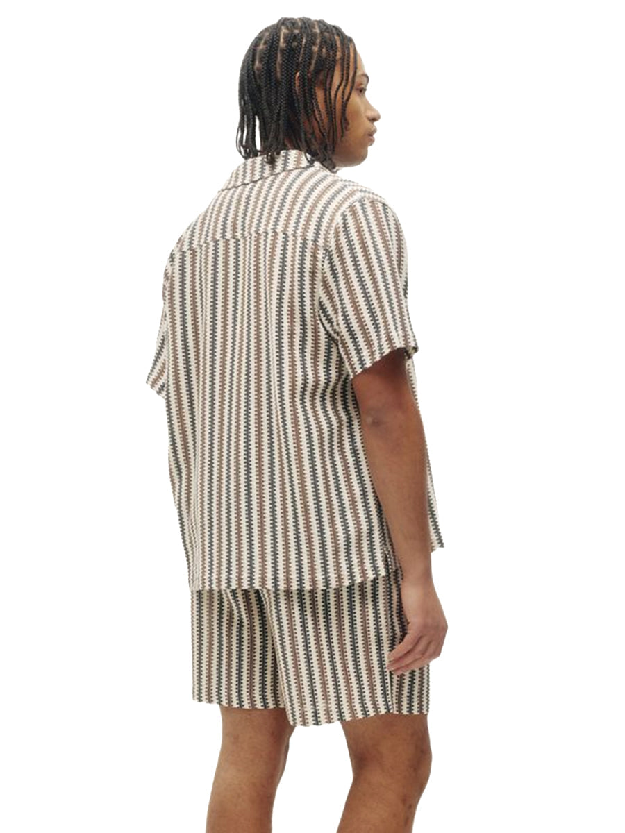 Zig Zag Camp Shirt Brown