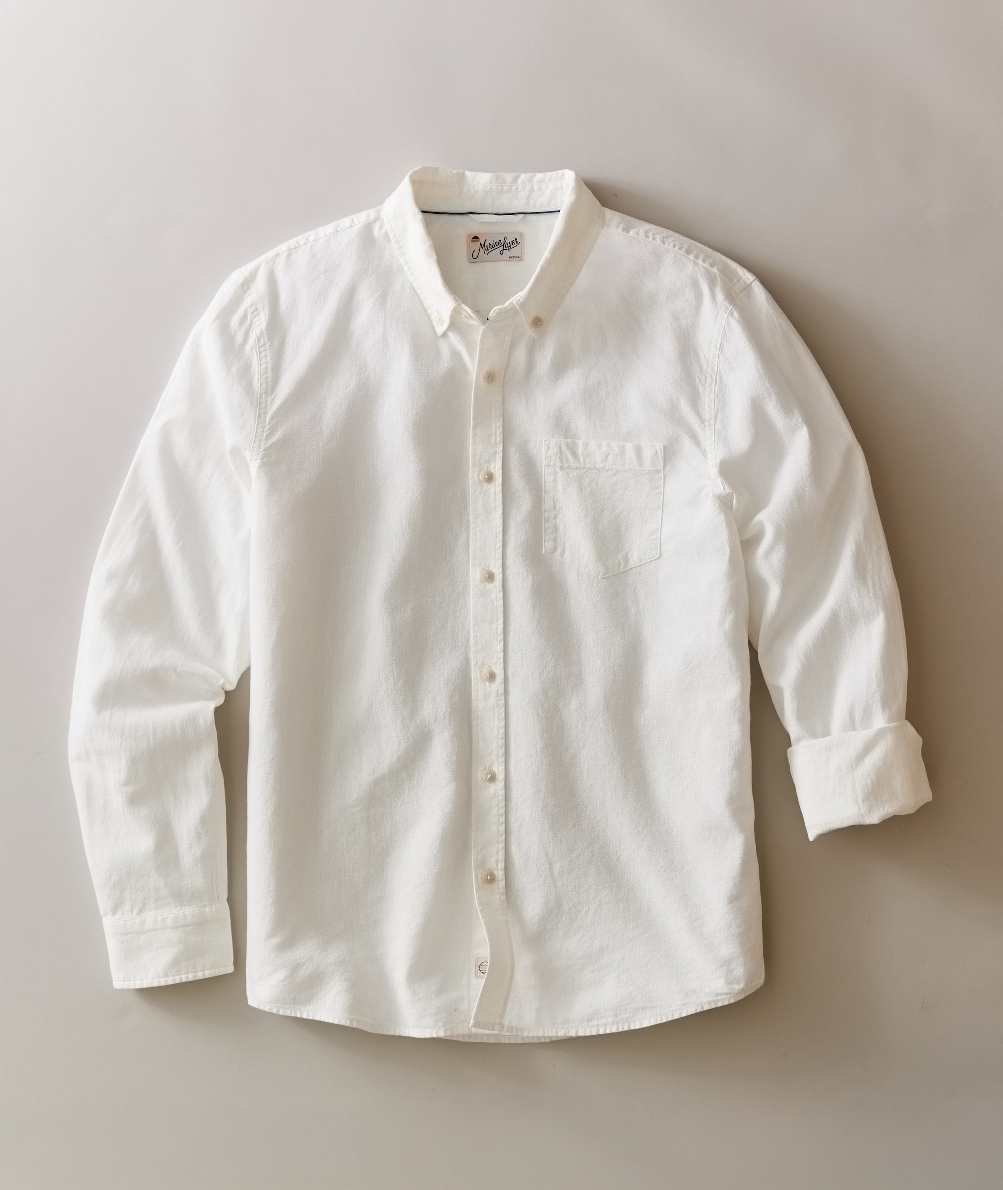 Better-Than-Linen Long Sleeve Shirt White