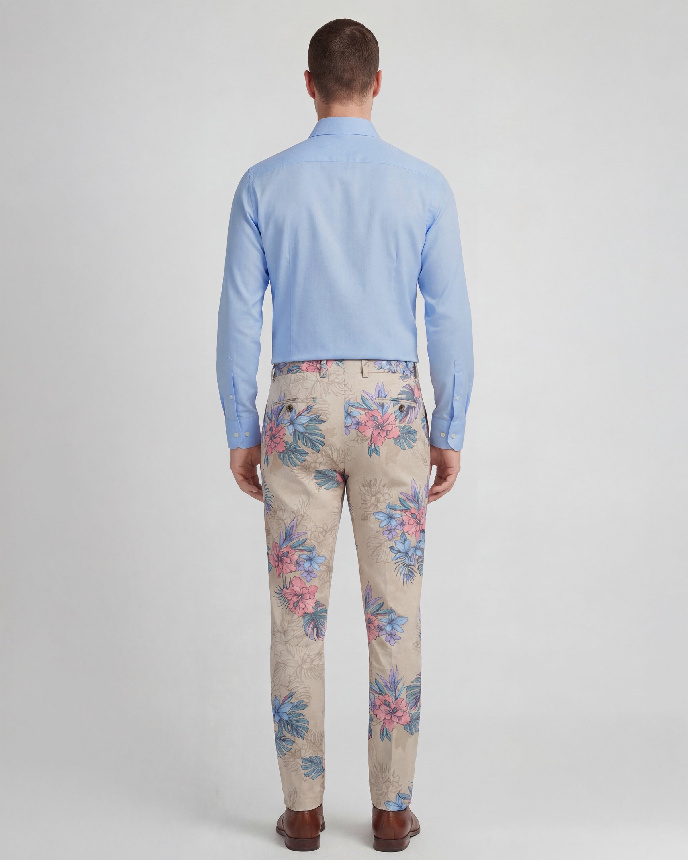 Jack Floral Trouser Exotic Neutral