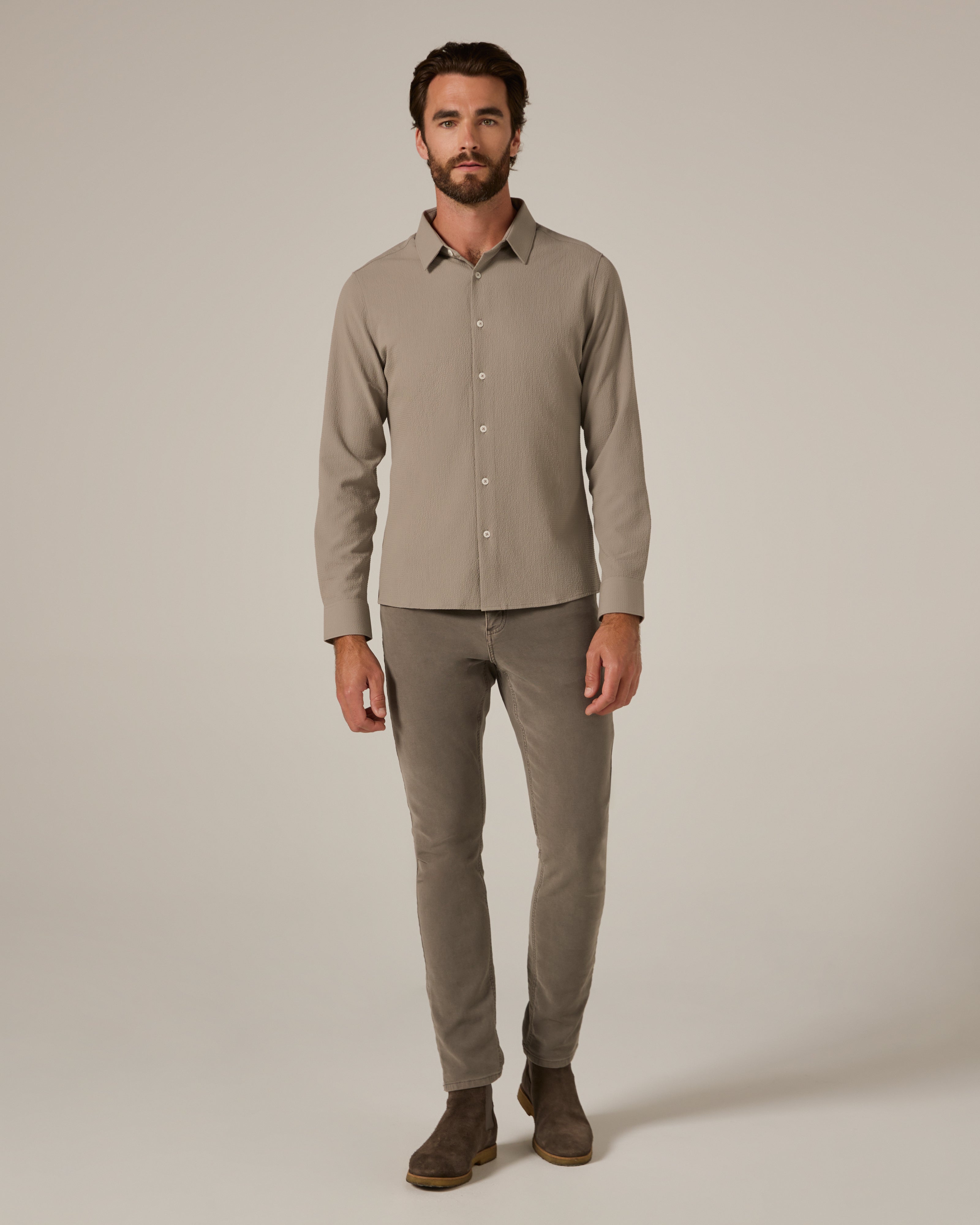 Drayton Long Sleeve Shirt Stone