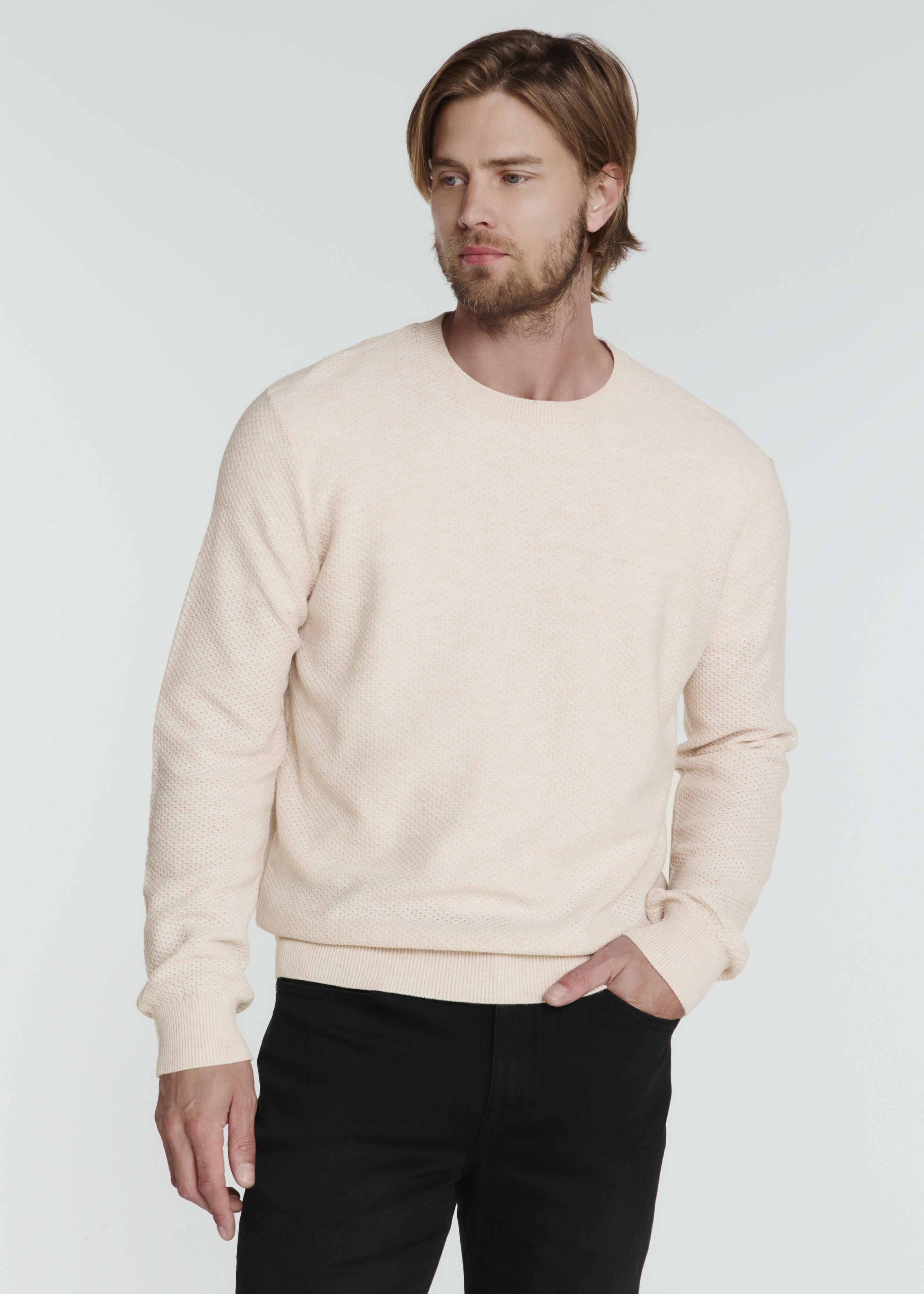 Brentwood Knit Crewneck Sweater Barley