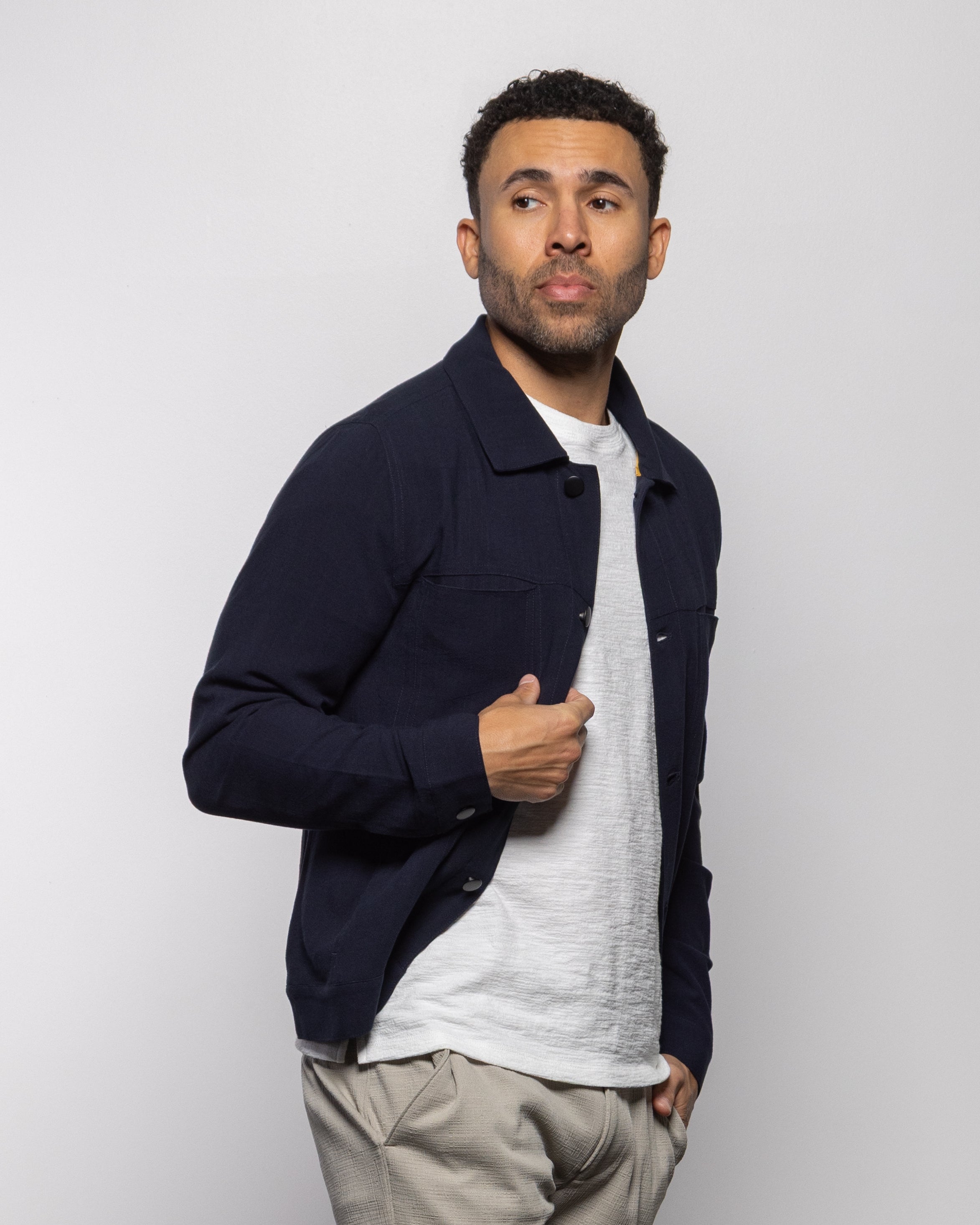 Monaco Trucker Jacket Indigo Night