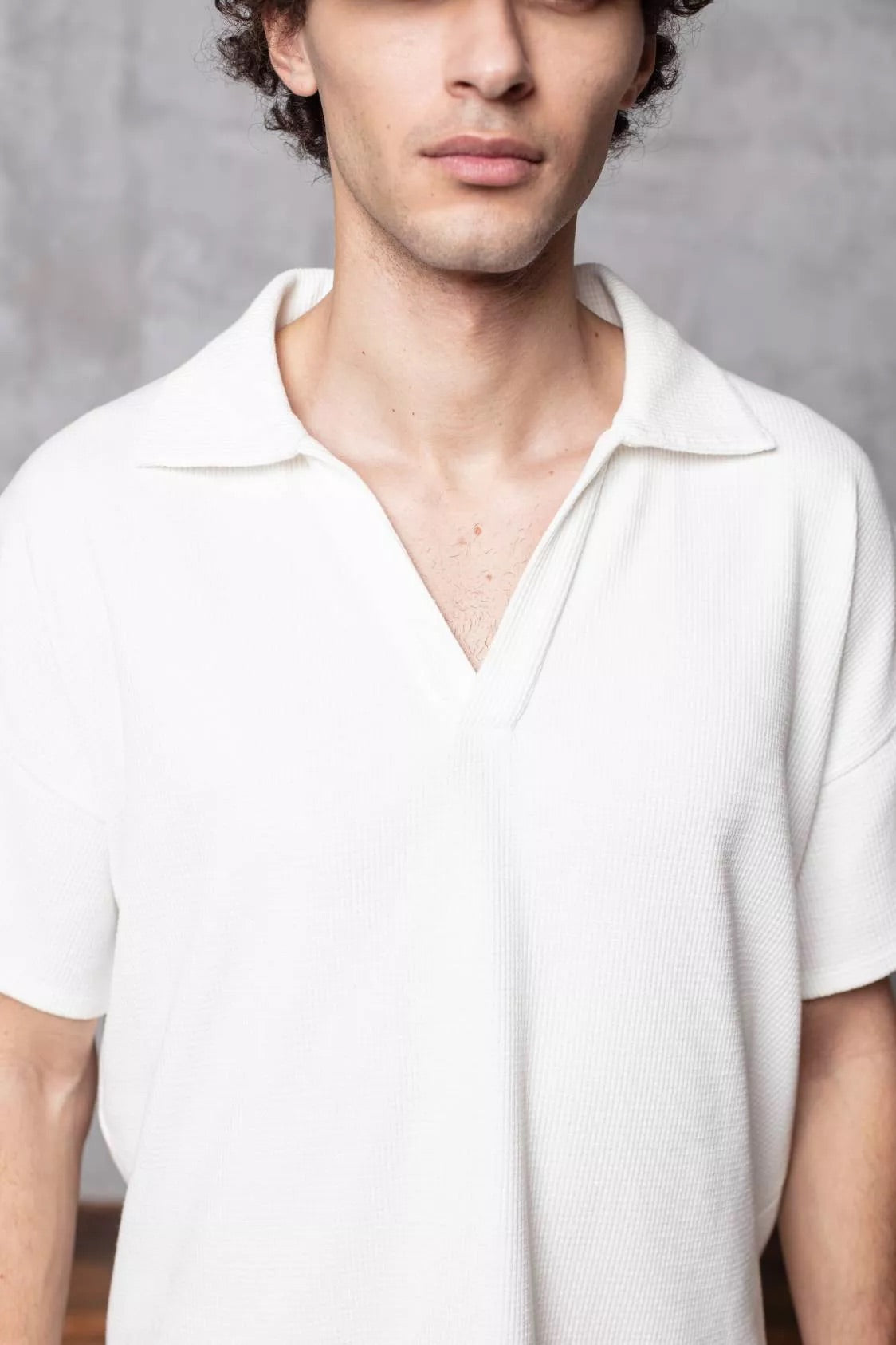 Tamano Textured Knit Shirt Off White