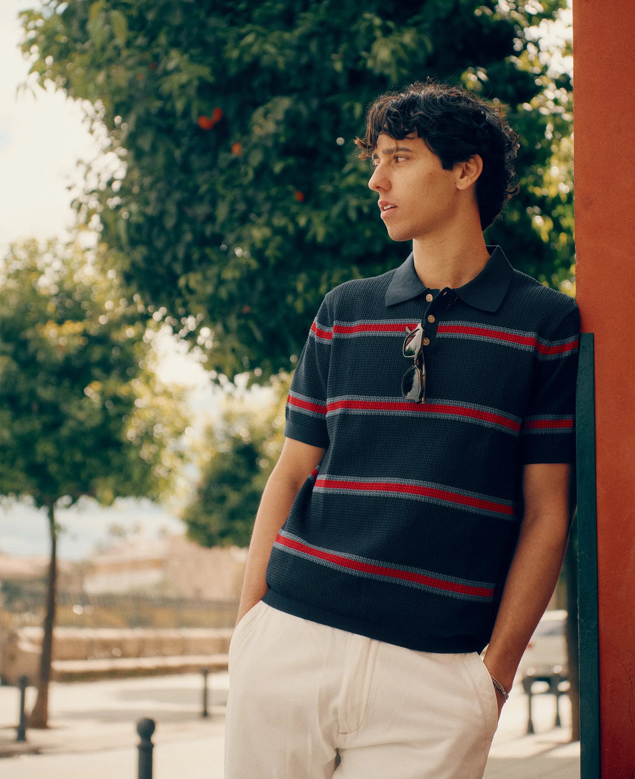 Venta Knitted Polo Blue