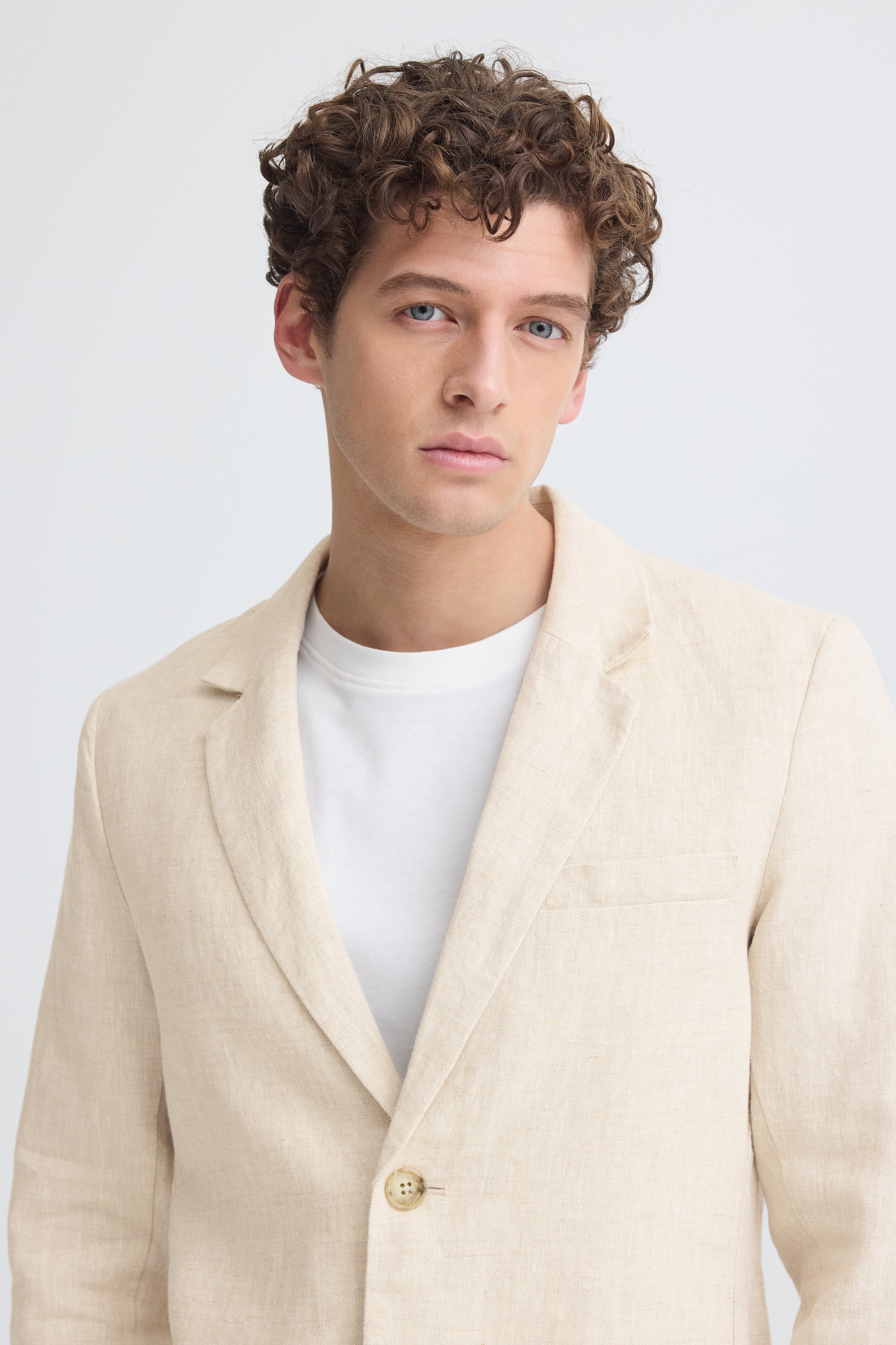 Torup Linen Blazer Plaza Taupe Melange
