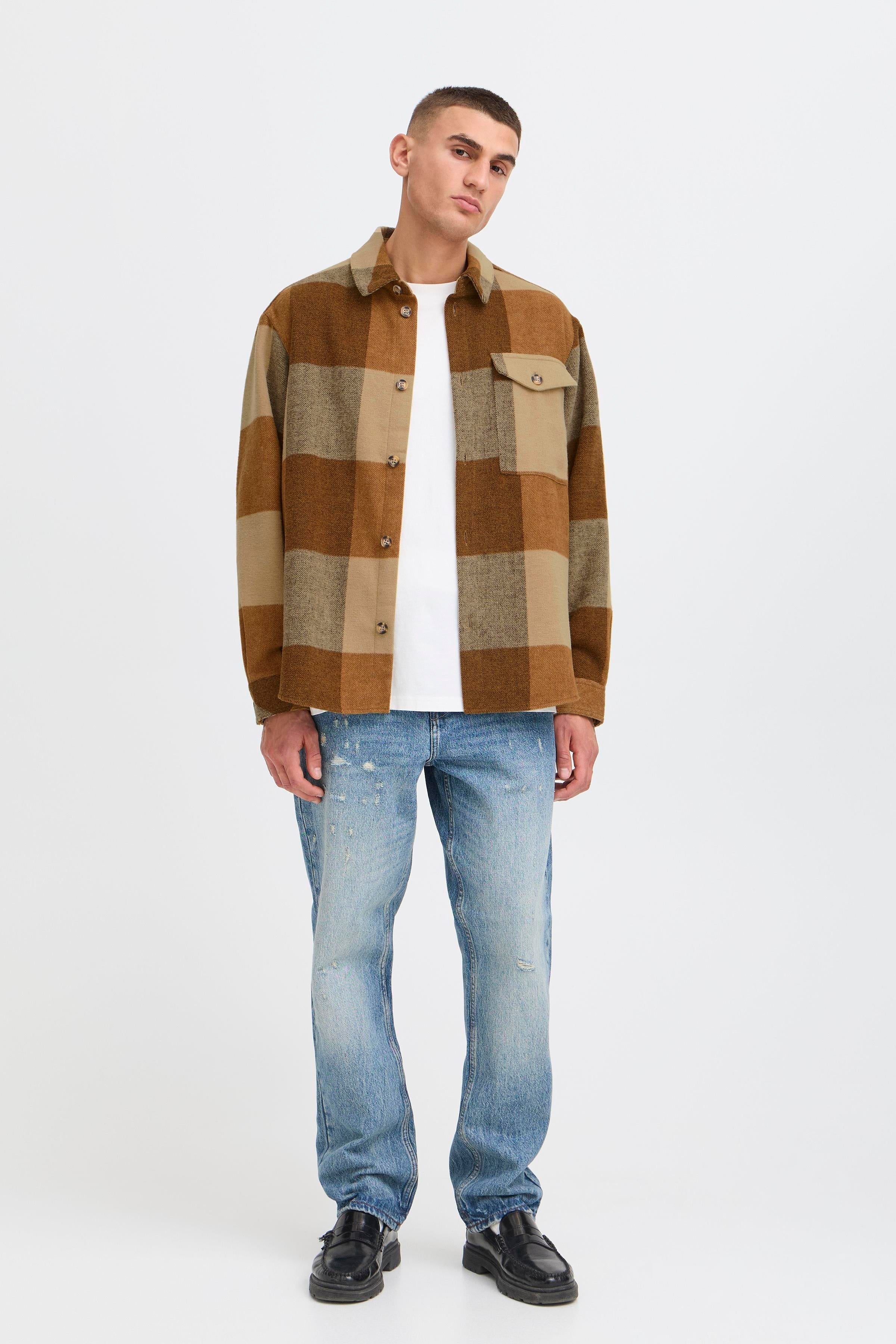 Manheim Buffalo Check Overshirt Cathay Spice