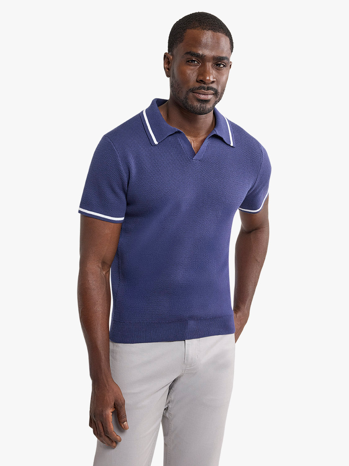 The Neptune Sweater Polo Navy