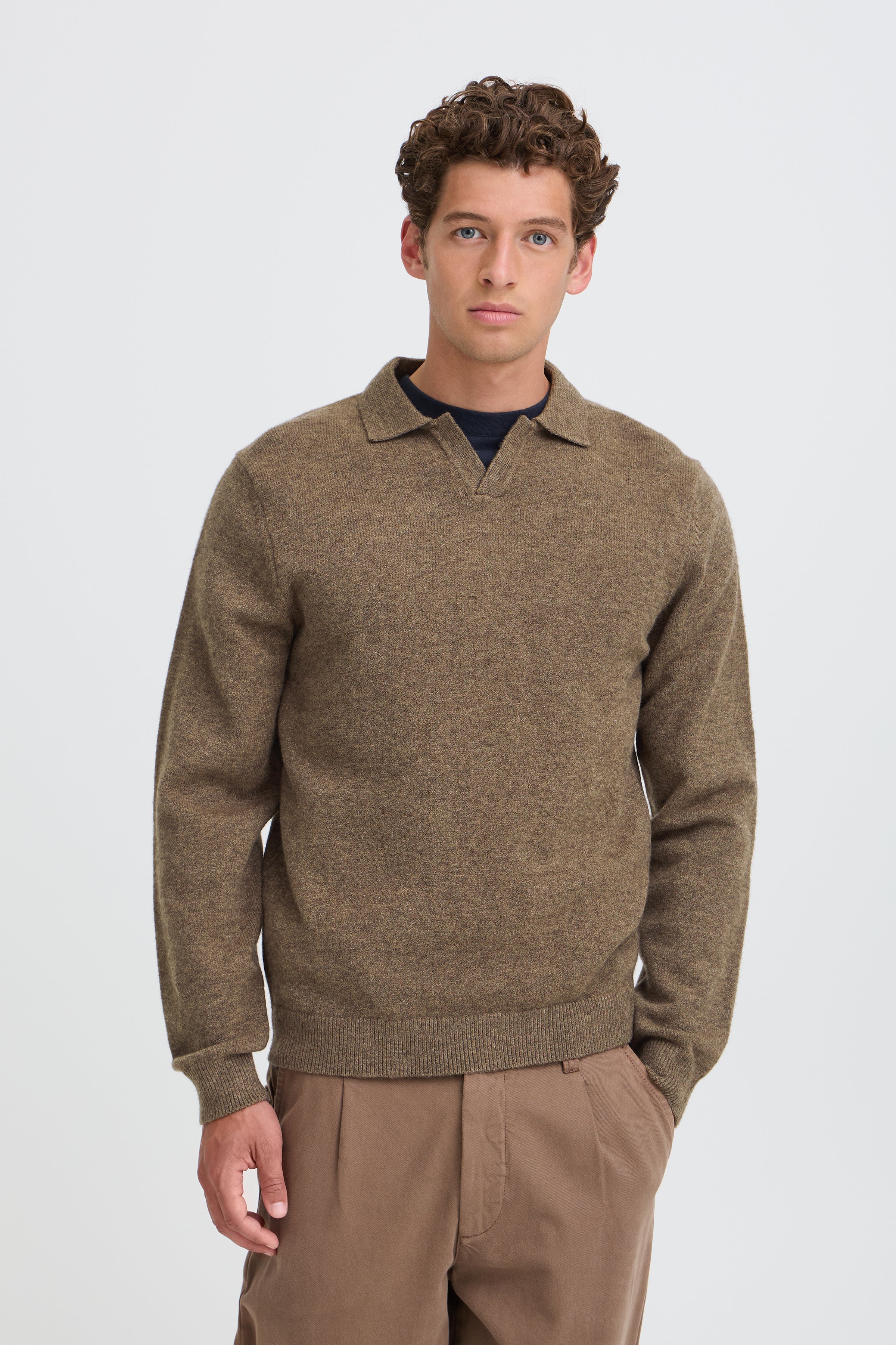 Karl Knit Polo Chocolate Chip