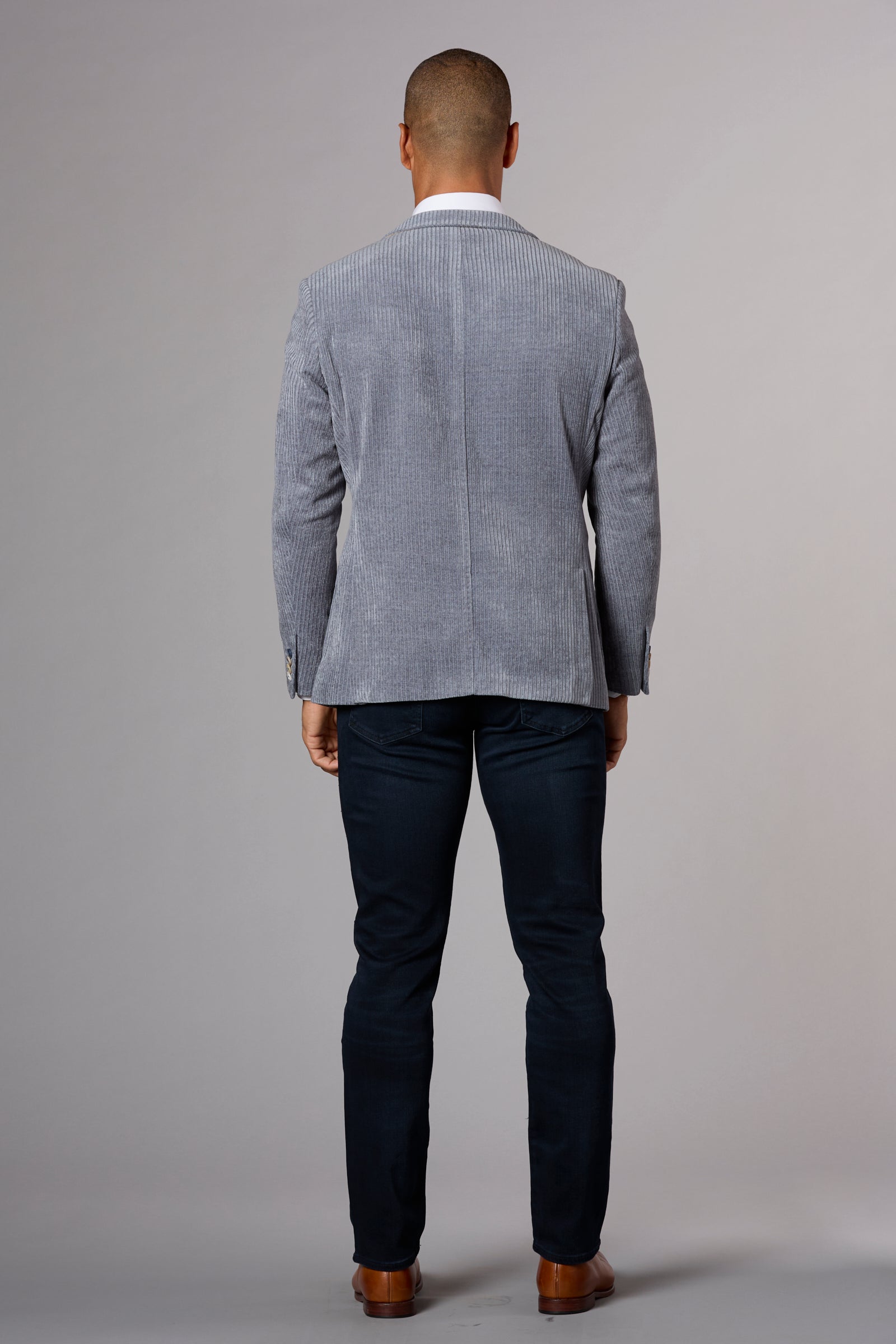 Luxe Corduroy Stretch Jacket Blue