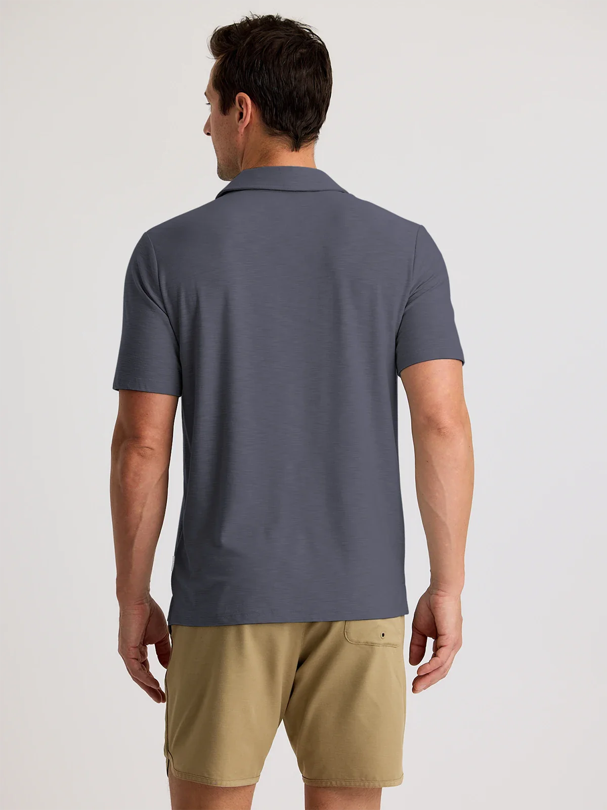 Bamboo Slub Polo II Storm Cloud