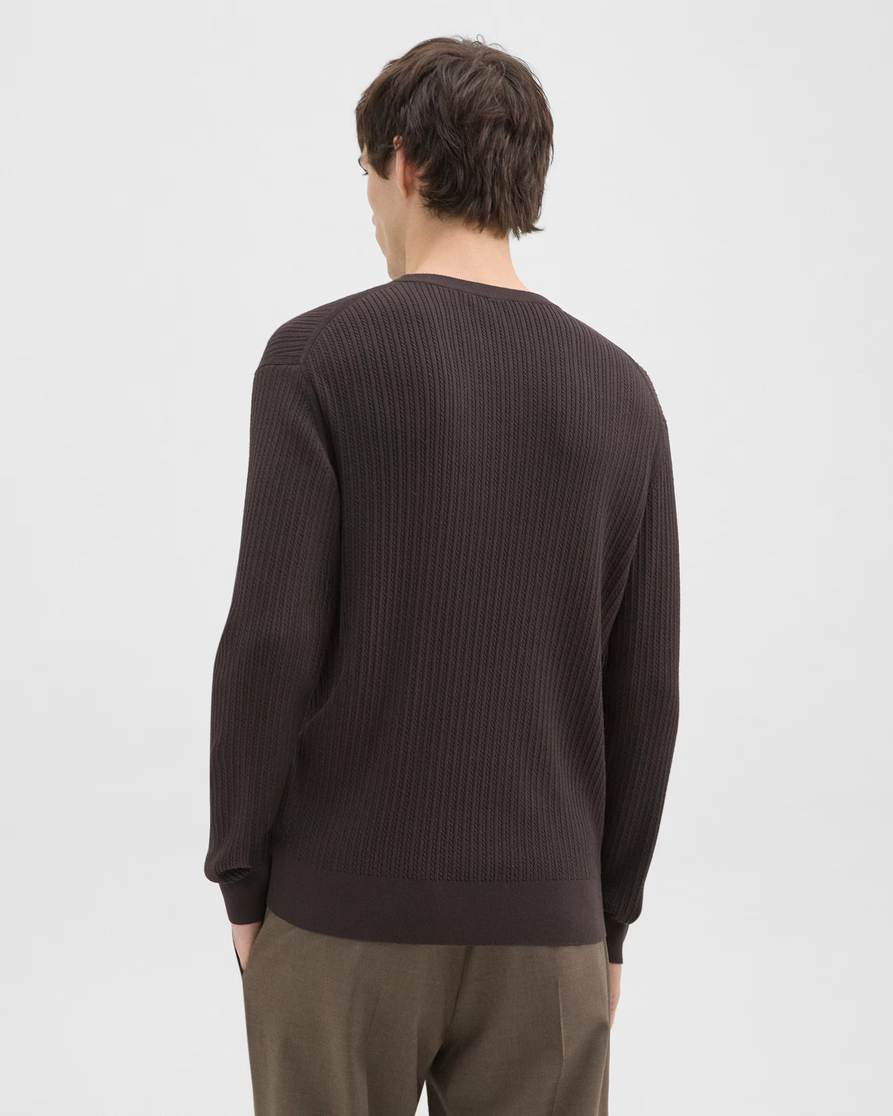 Riland Rib Long Sleeve Sweater Hickory