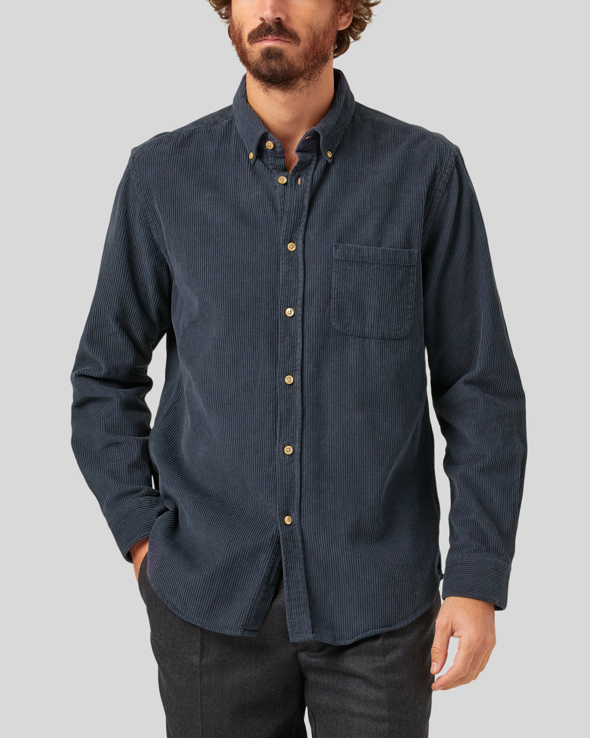 Lobo Corduroy Shirt Navy