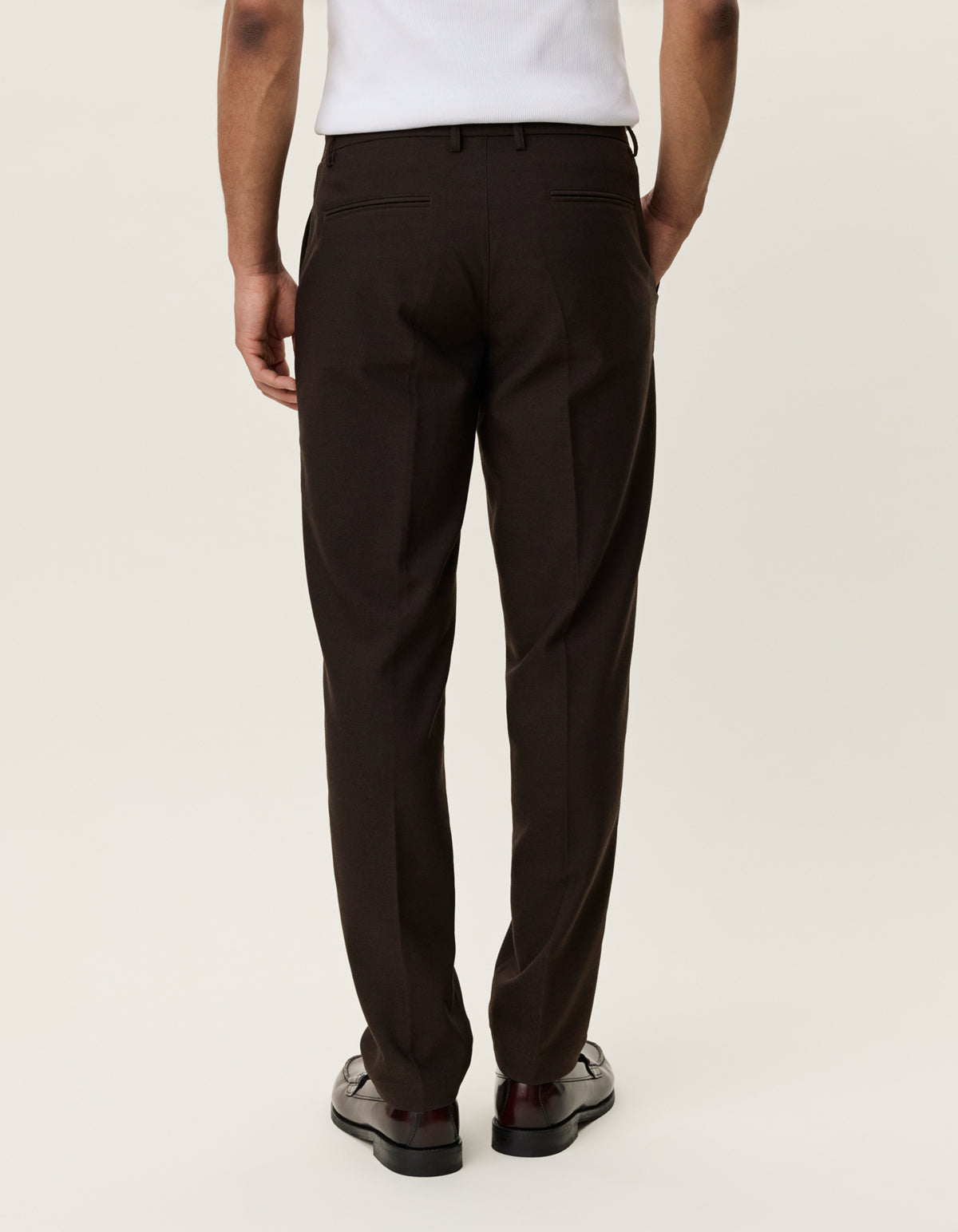 Brushed Twill Reg Suit Pants Molé Brown
