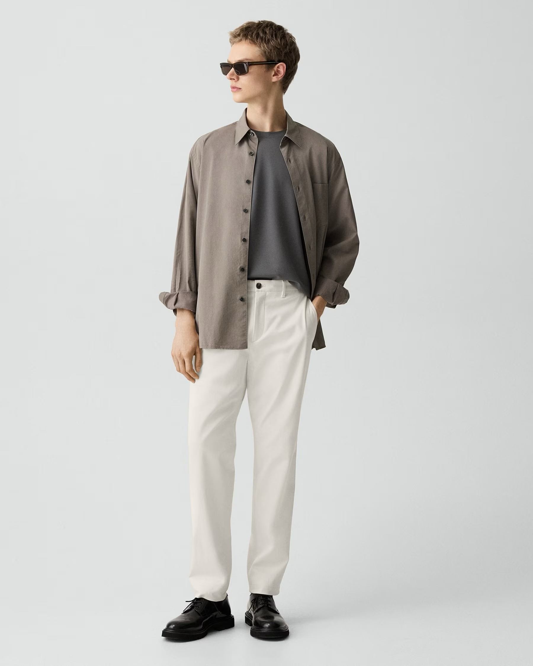 Zaine Pant in Moonsoft Cotton Winter Ivory