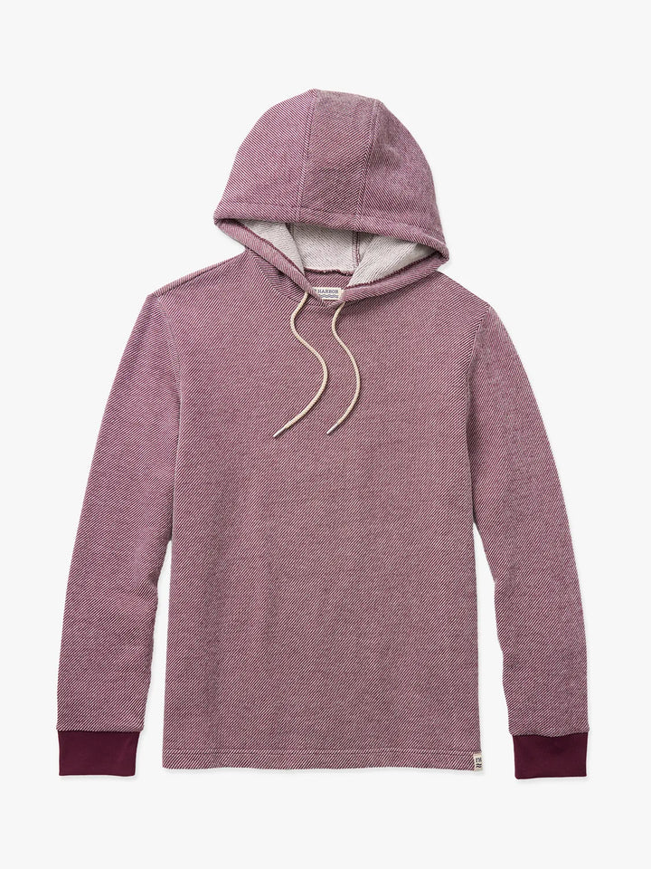 Tailwind Textured Hoodie in Burgundy