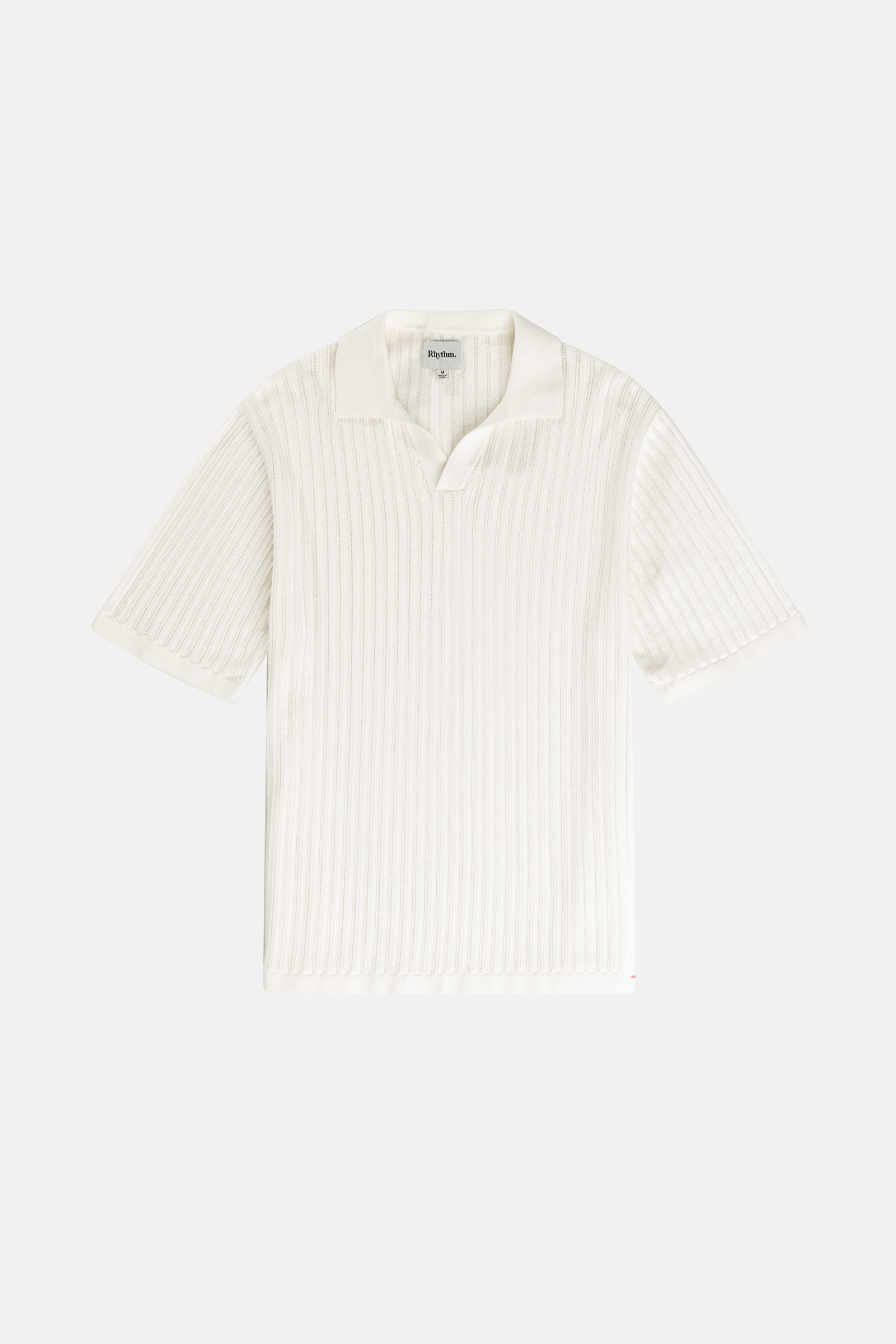 Relaxed Knit Short Sleeve Polo Natural