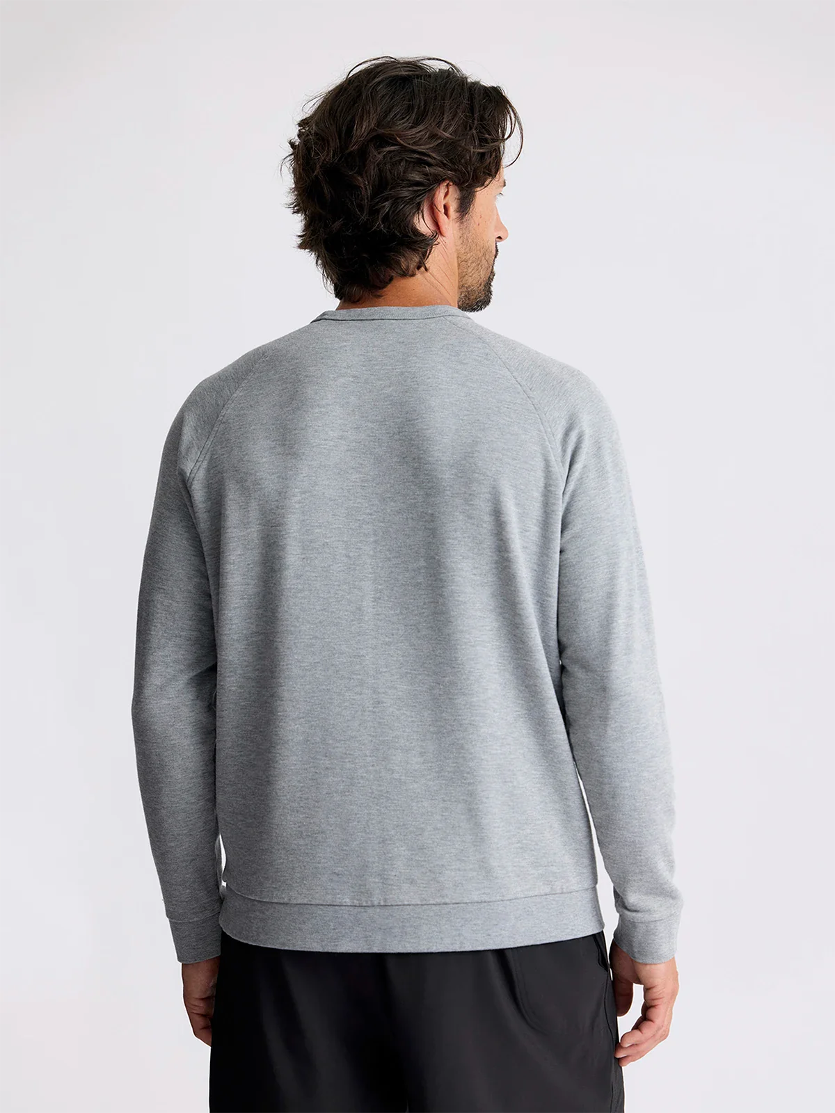 Bamboo Fleece Crewneck in Heather Grey