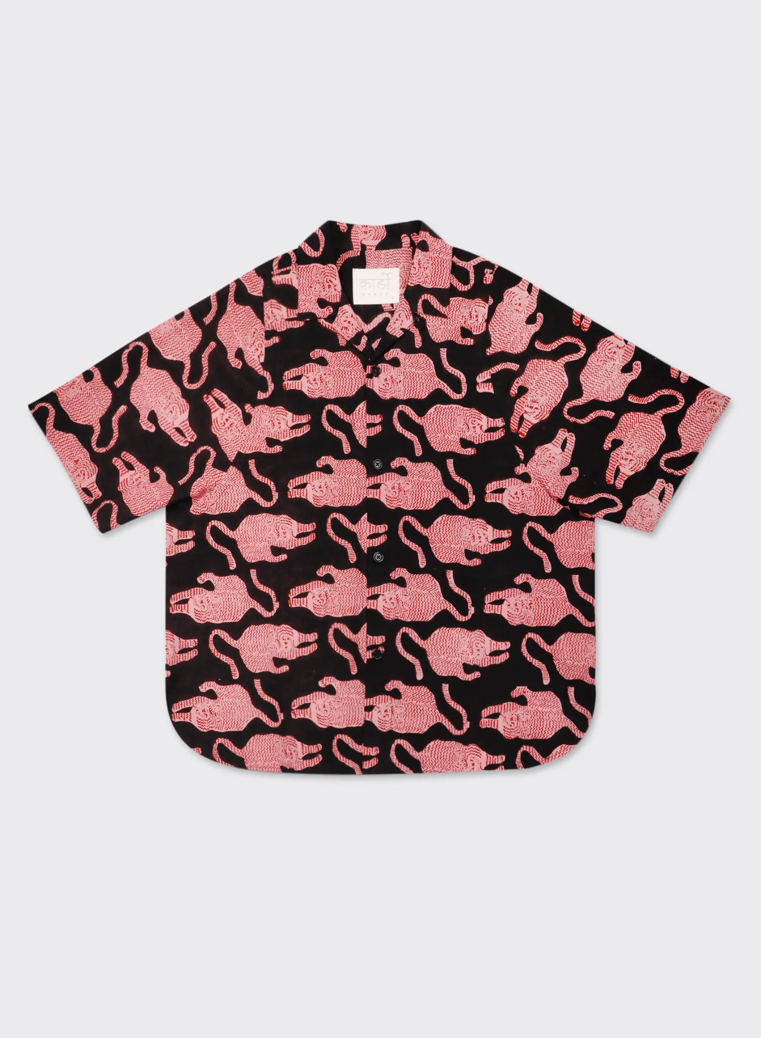 Chintan Block Print Shirt BP69 Coral