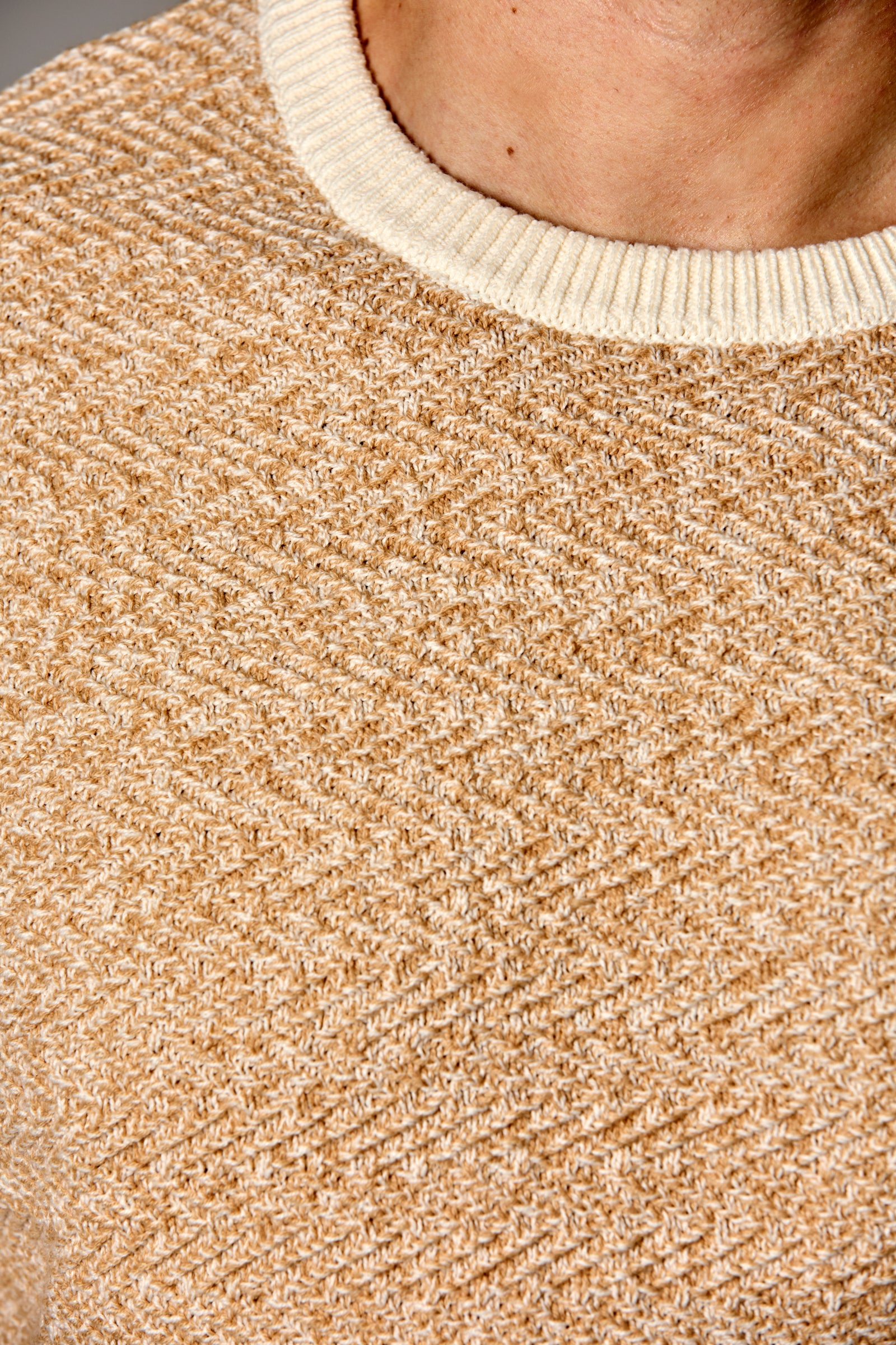 Textured Knit Tee Oat Multi