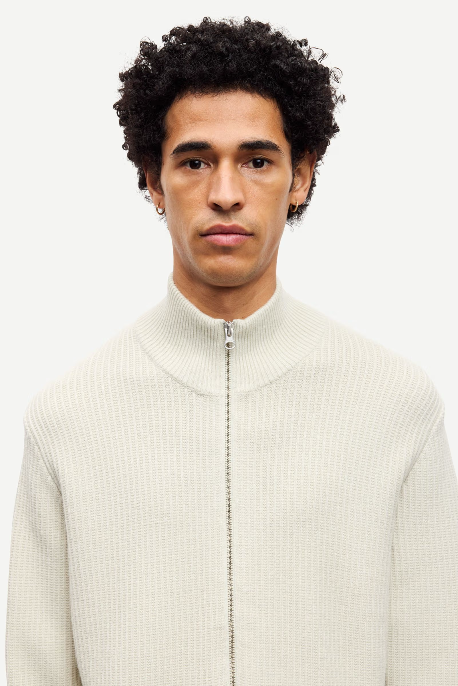 Sadem Zip Cardigan Siver Birch
