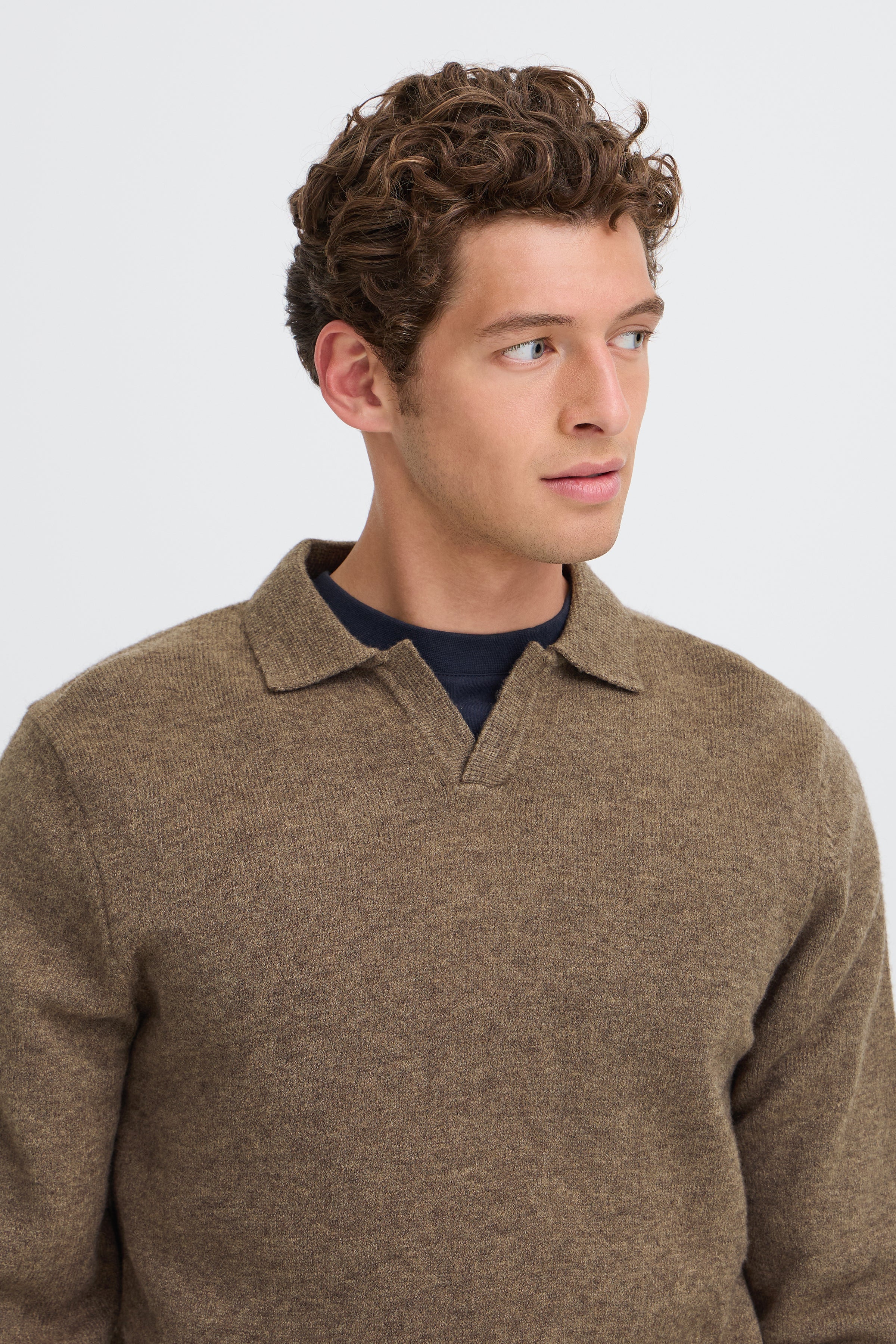 Karl Knit Polo Chocolate Chip