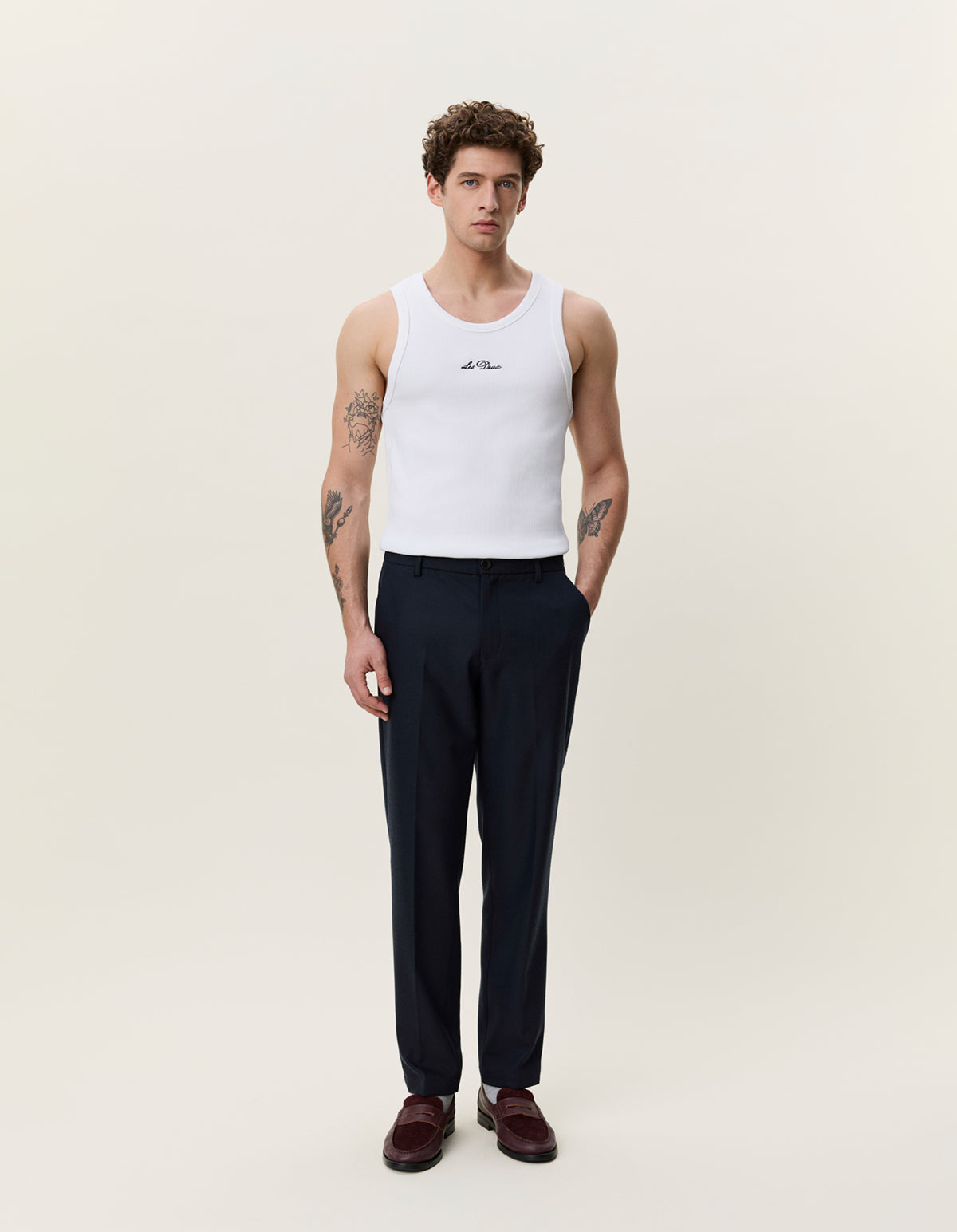 Brushed Twill Reg Suit Pants Dark Navy