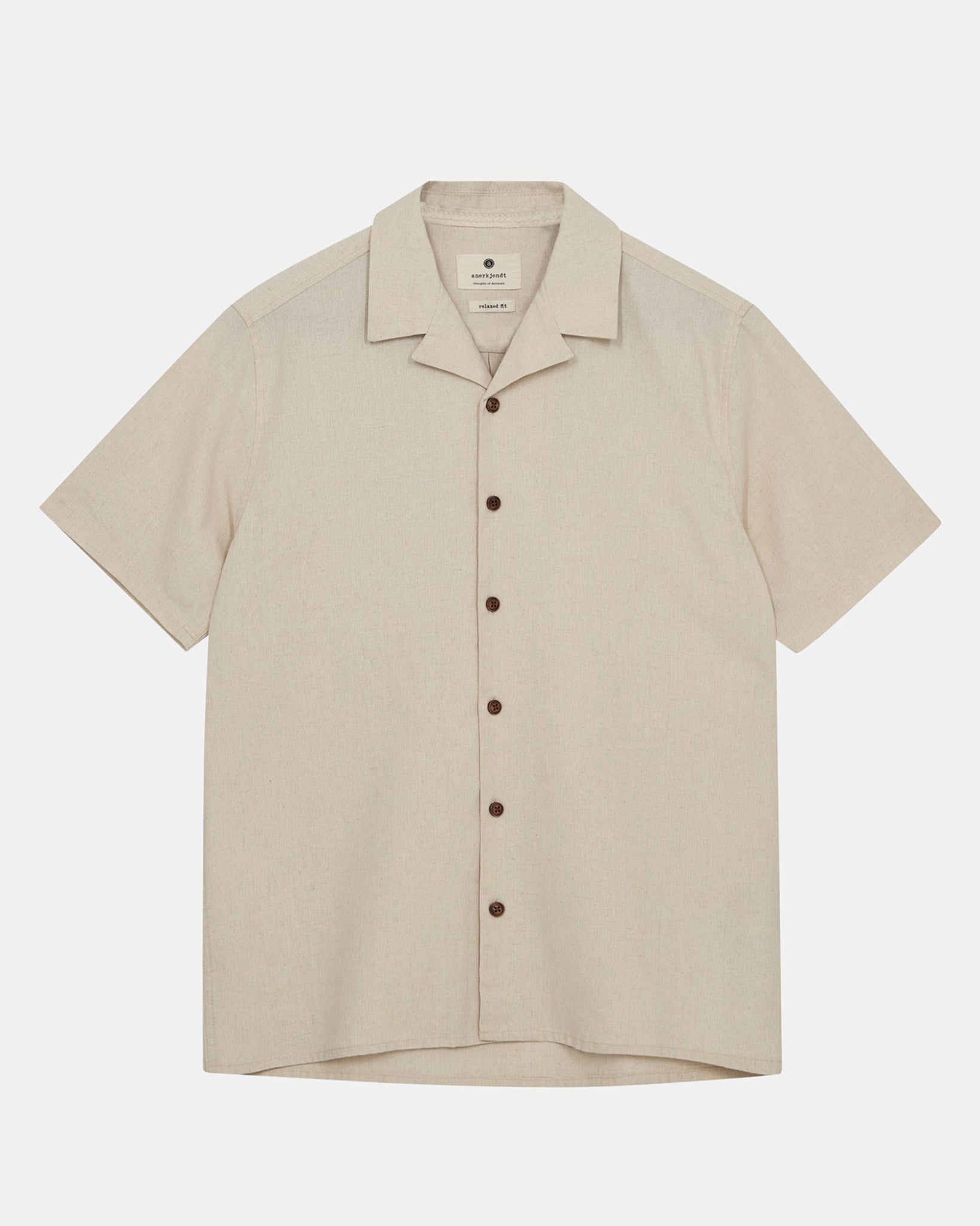 Akleo Linen Shirt Brown Rice