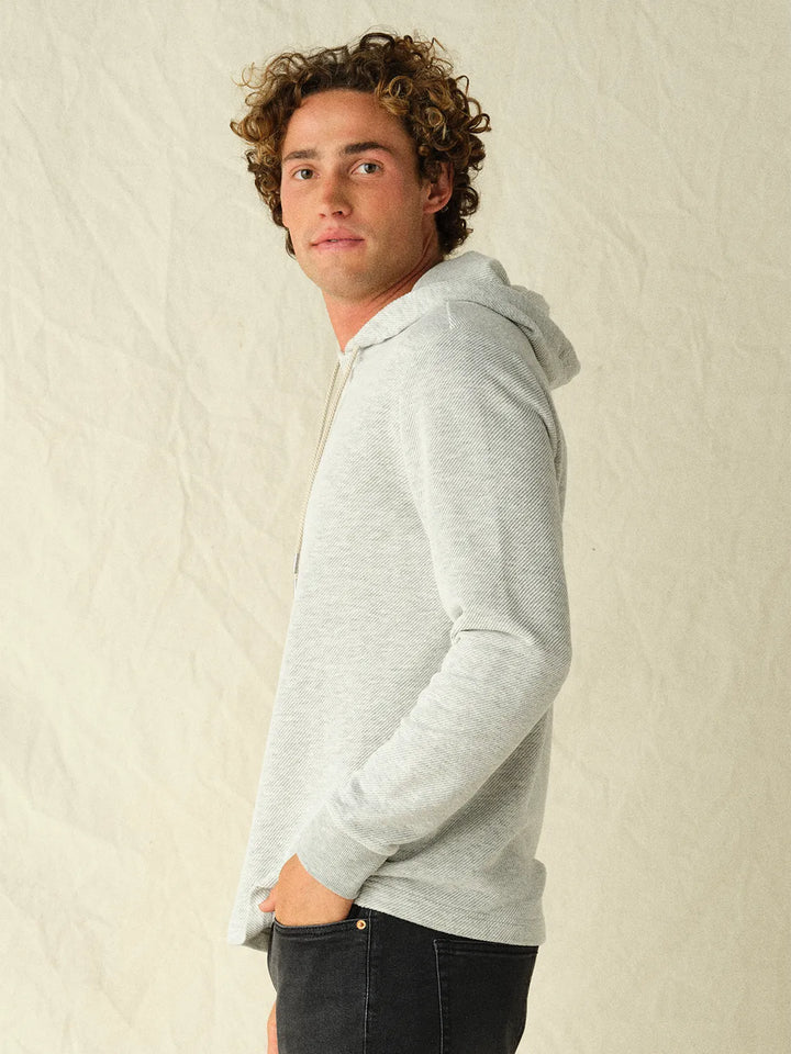 Tailwind Textured Hoodie in Heather Grey