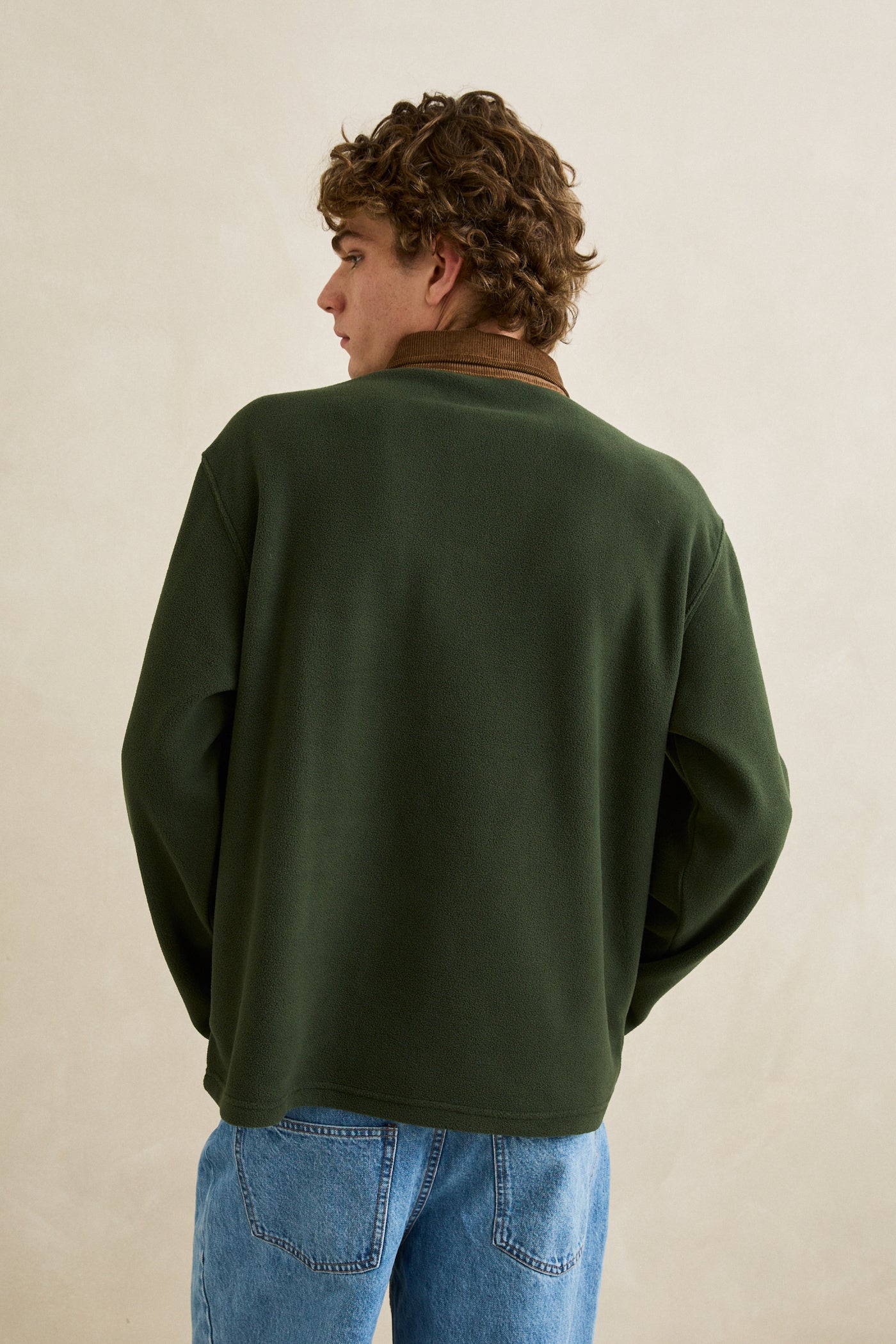 Awake Polar Fleece Polo Forest