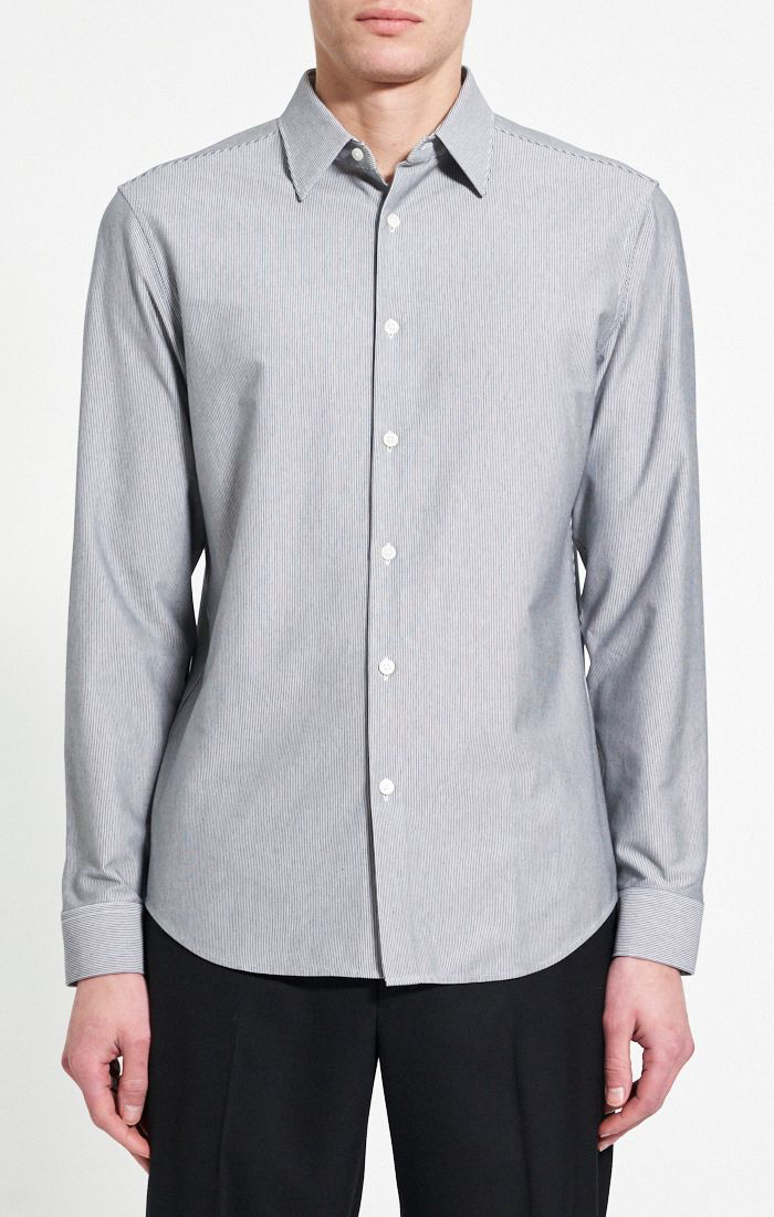 Sylvain Structure Knit Seersucker Shirt