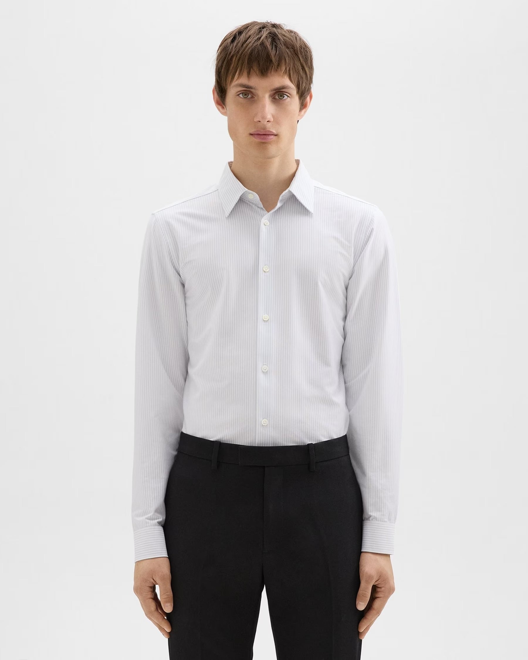 Sylvain Structure Knit Seersucker Shirt