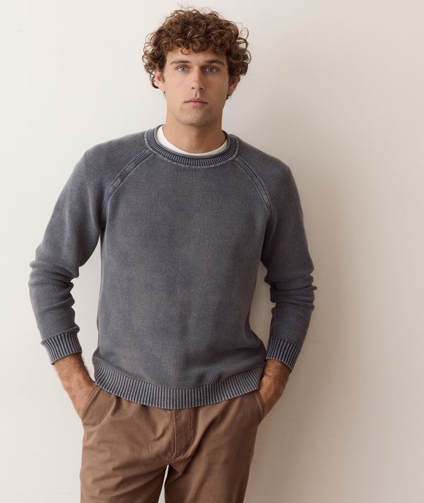 Garment Dyed Roll Neck Sweater Mood Indigo