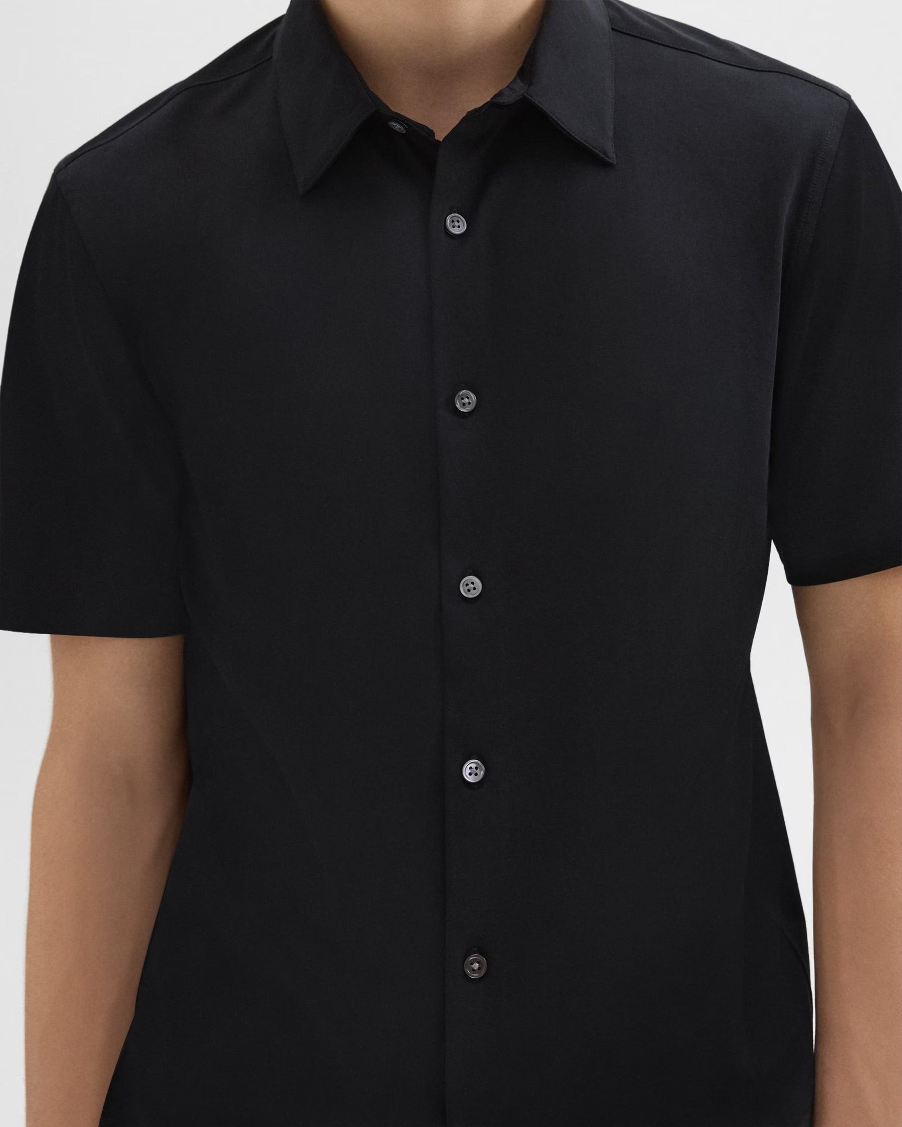 Irving Sylvain Structure Short Sleeve Shirt Black