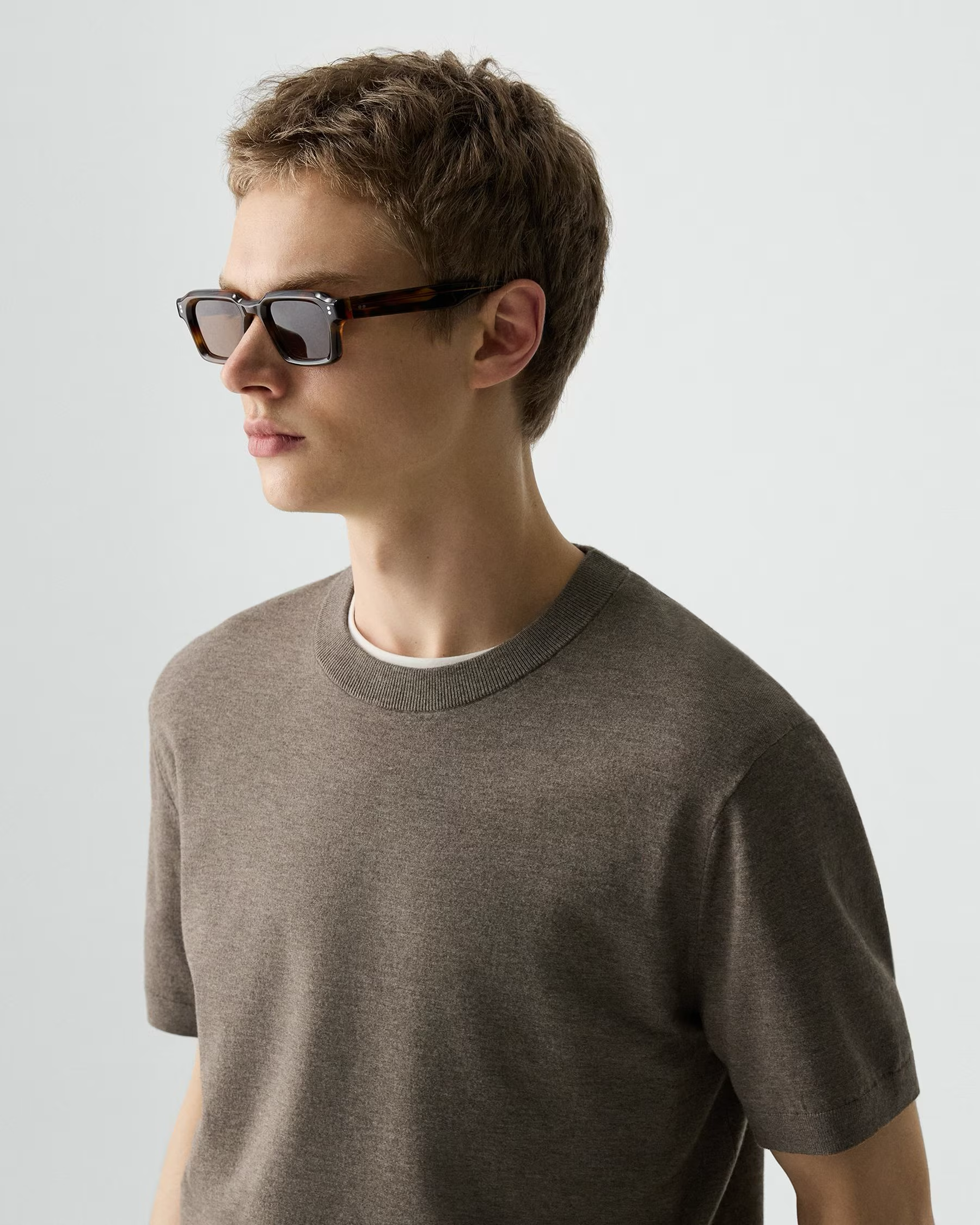 Soris Tee in Light Bilen Morel Melange