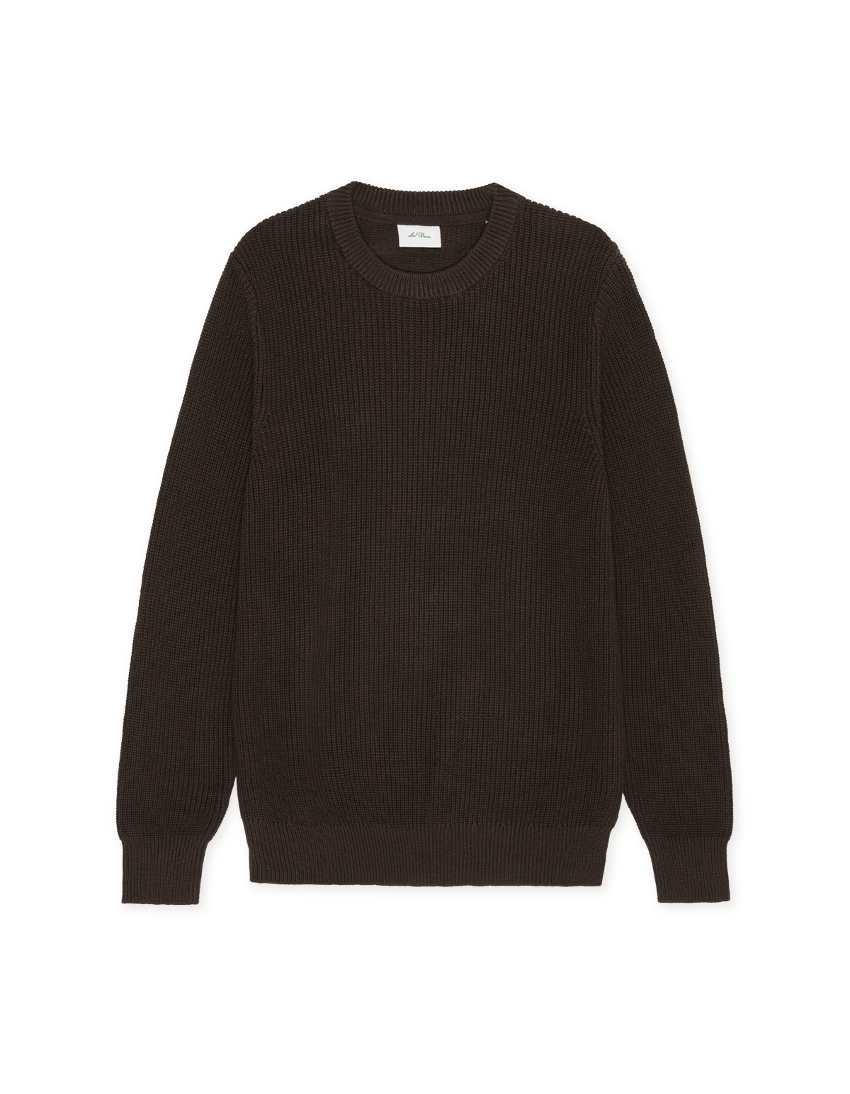 Rib Crewneck Knit Molé Brown