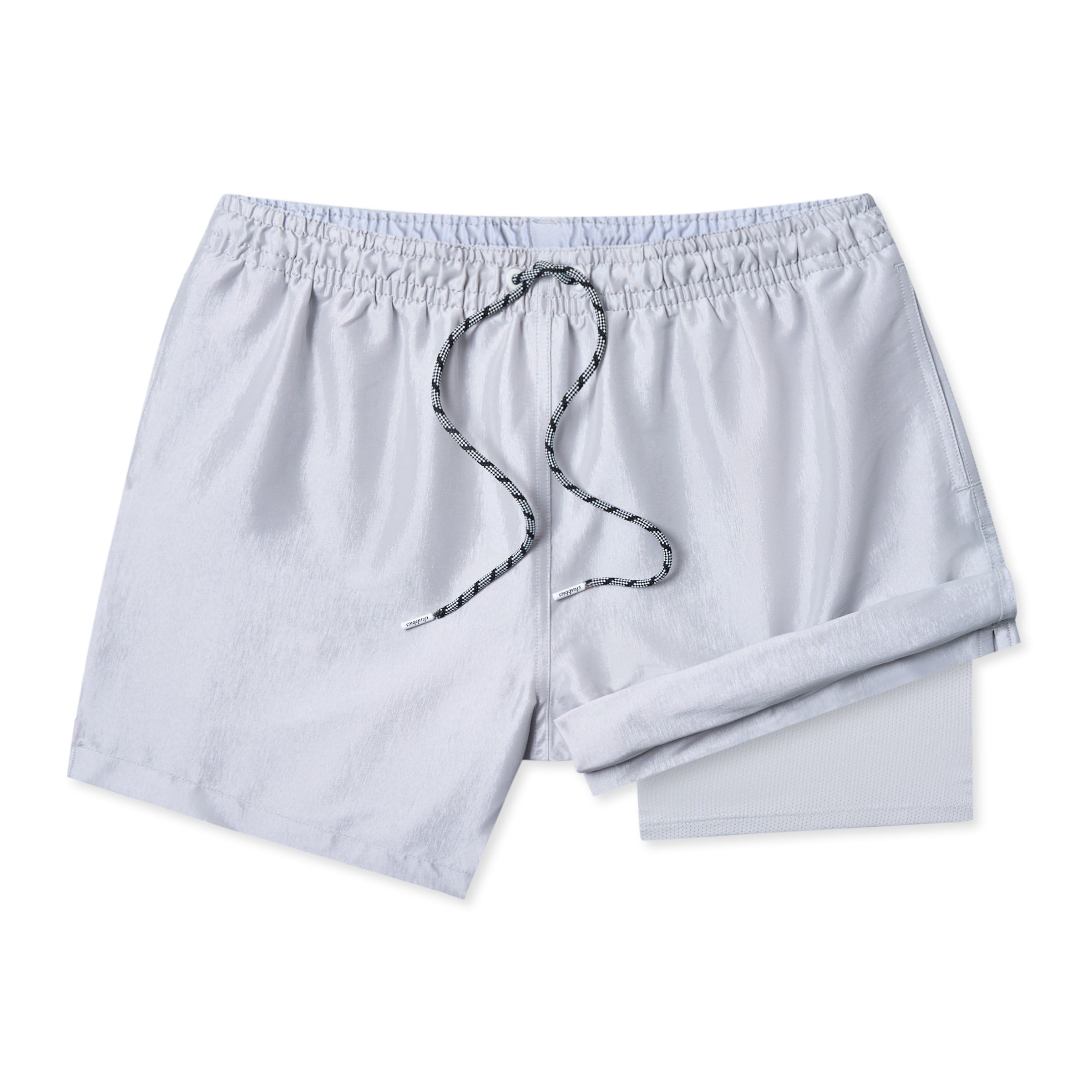 The Chrome Glows 5.5" - Lined Metallic Swim Light/Pastel Grey