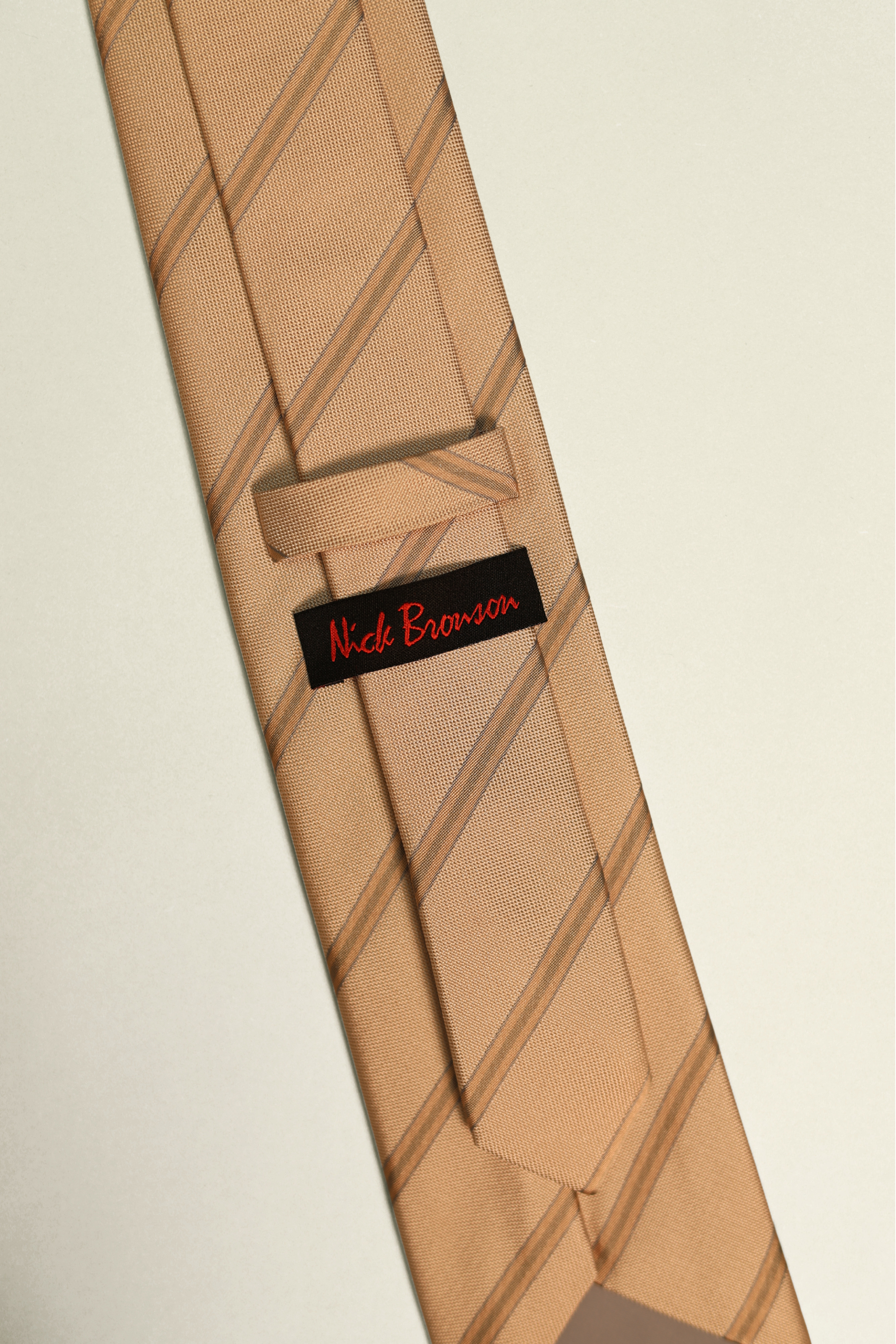 Champagne Silk Woven Striped Tie