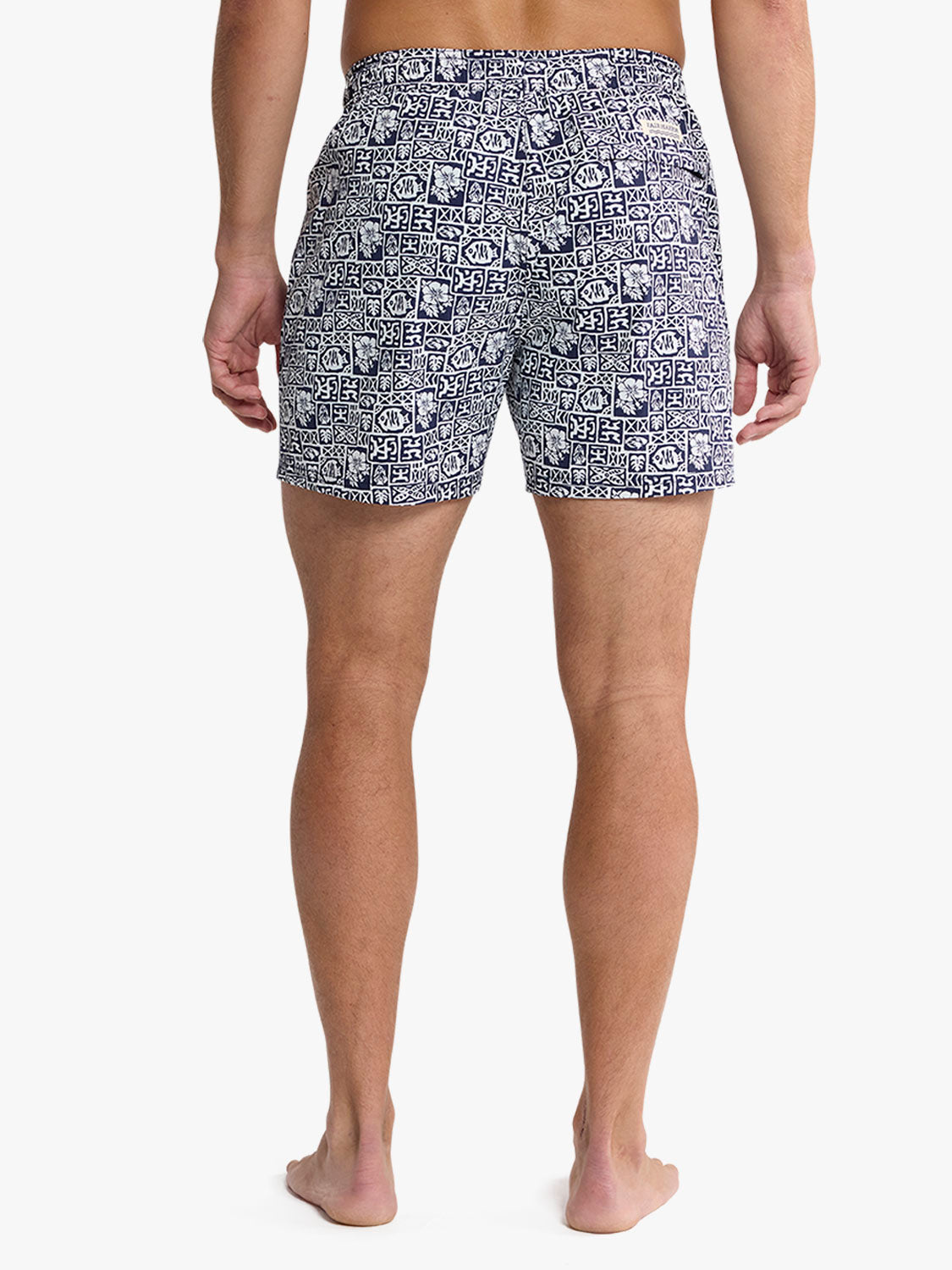The Bungalow Trunk (5") Navy Sea Tiles