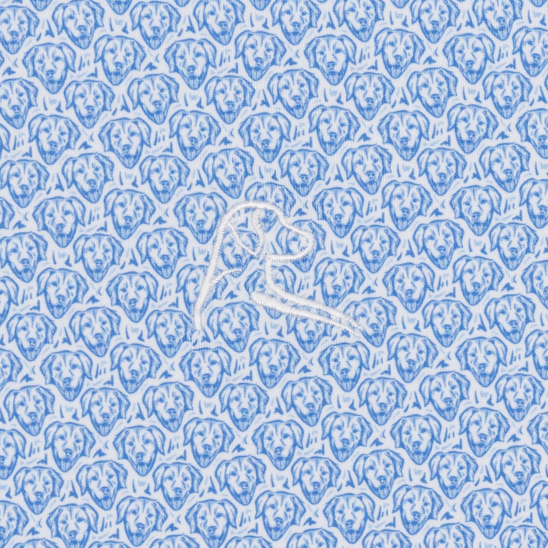 The Biscuit Polo White/Caicos Blue