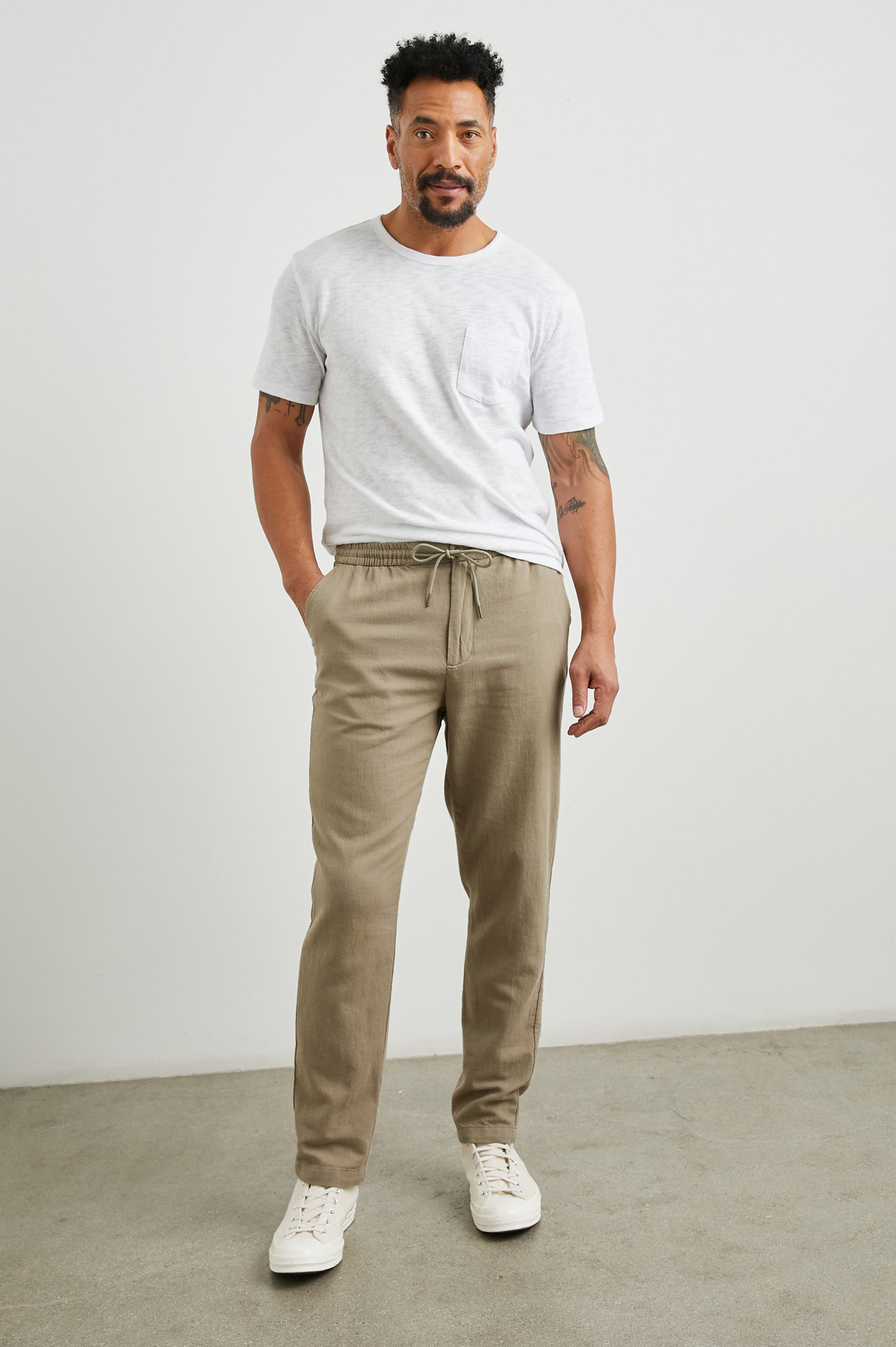 Callum Drawstring Pants Barley