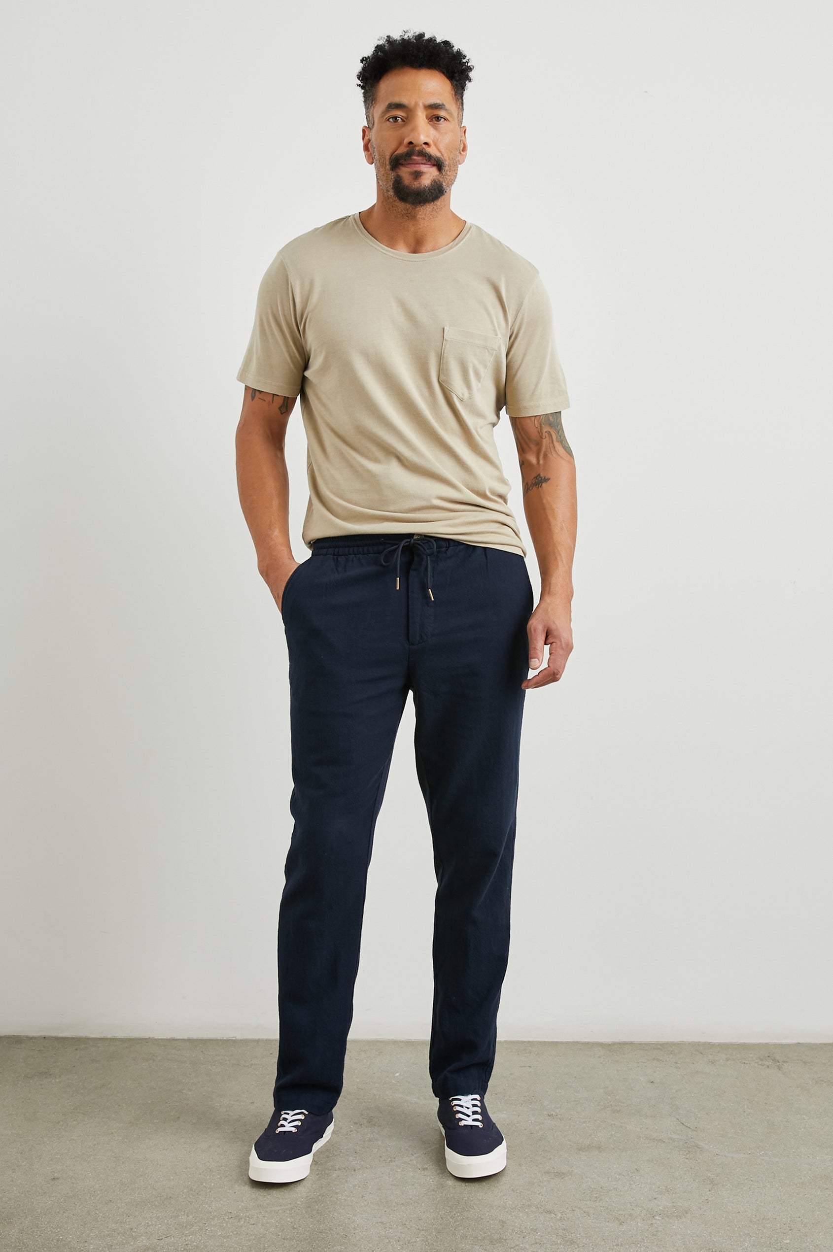 Callum Drawstring Pants Deep Meridian