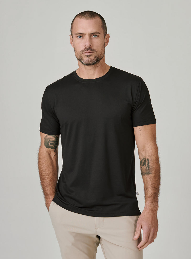 Solid Core Crew Neck Tee Black