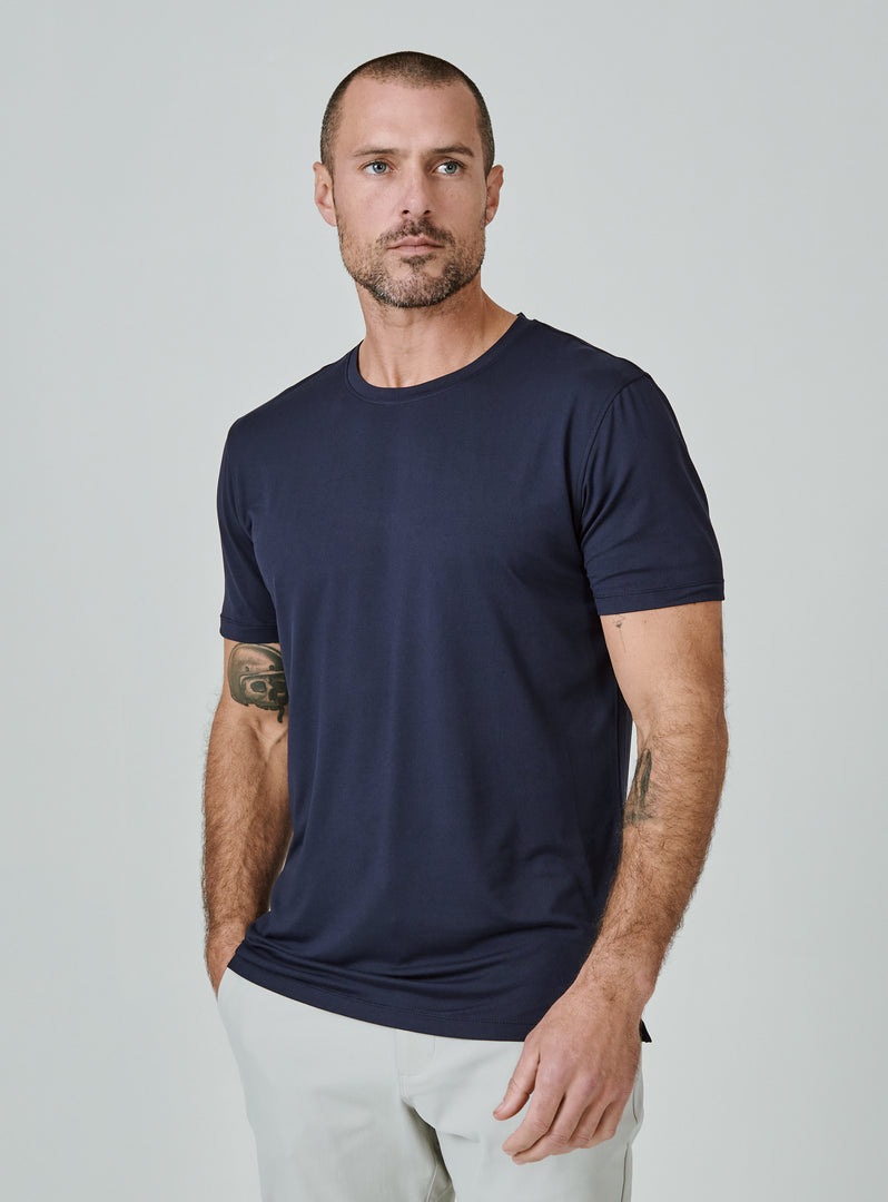 Solid Core Crew Neck Tee Navy